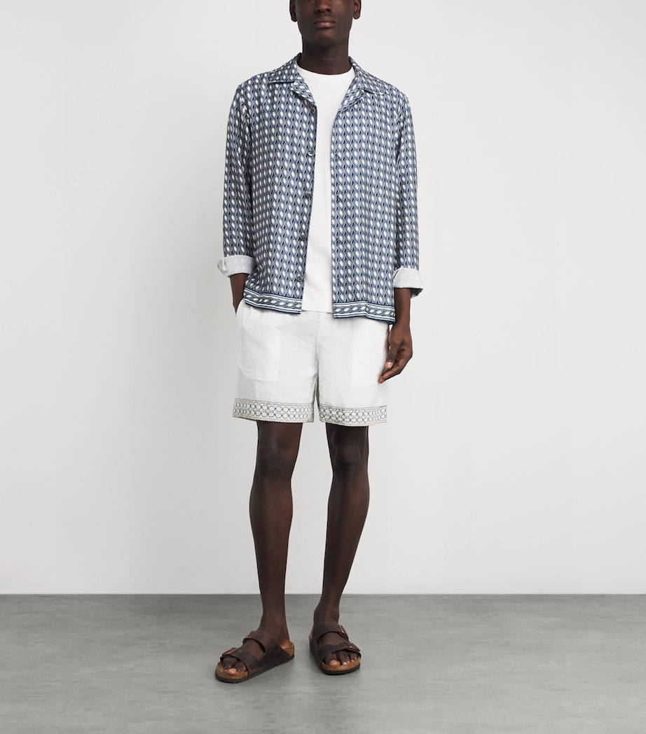 Tencel Moneto Print Shirt NAVY -12 Image 2