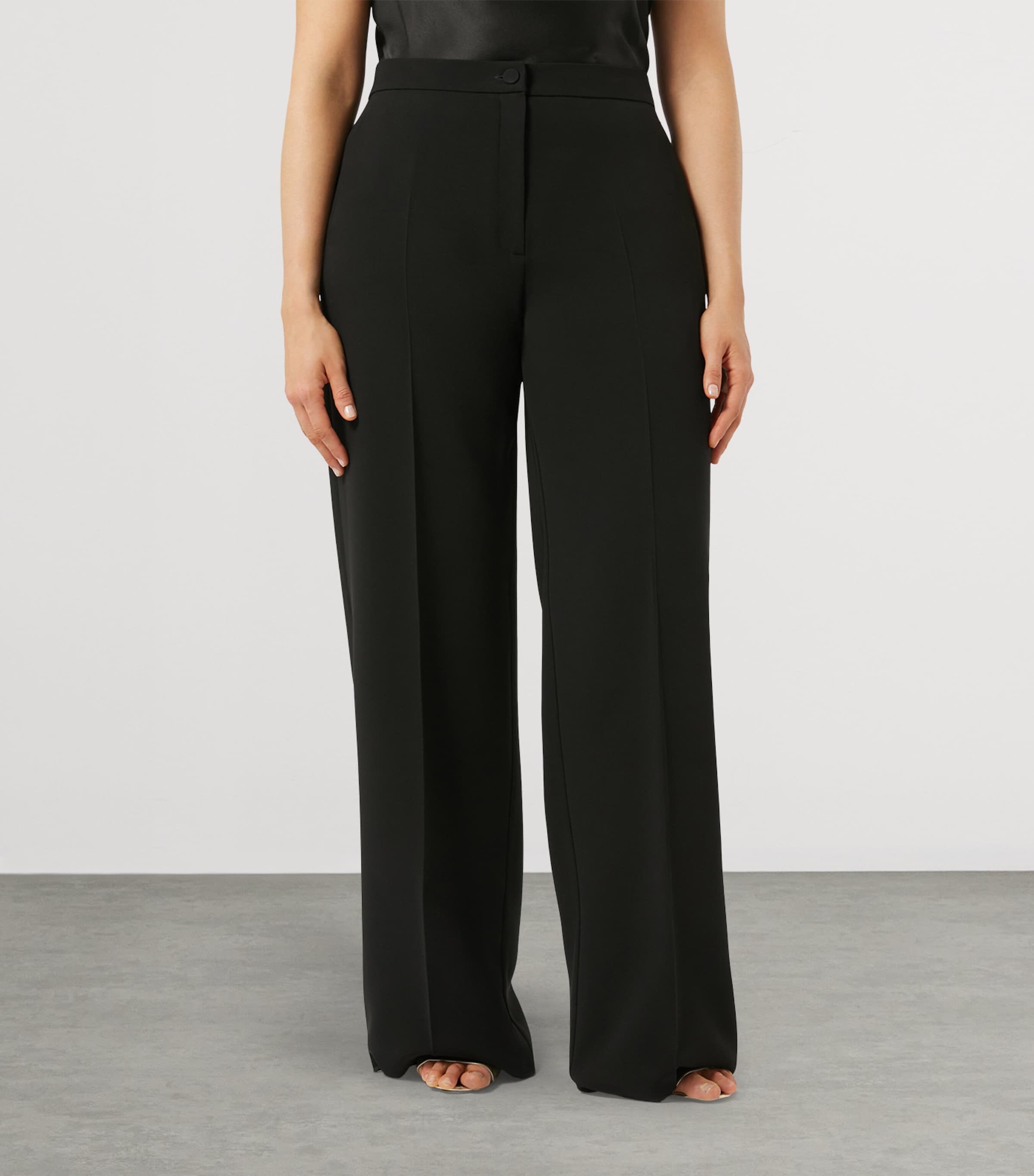Afosi Wide-Leg Trousers BLACK Image 3