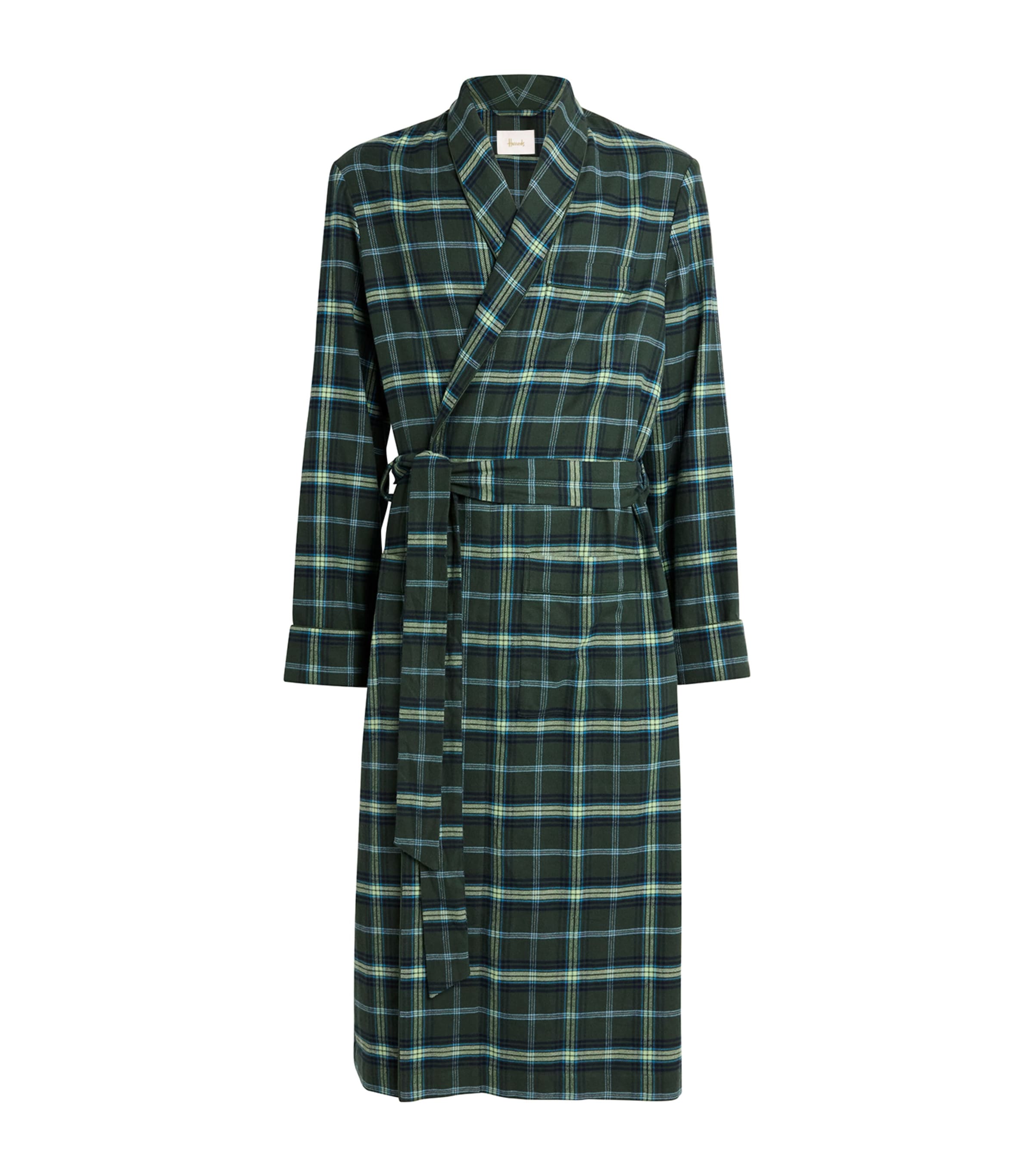 Harrods Brushed Cotton Tartan Robe