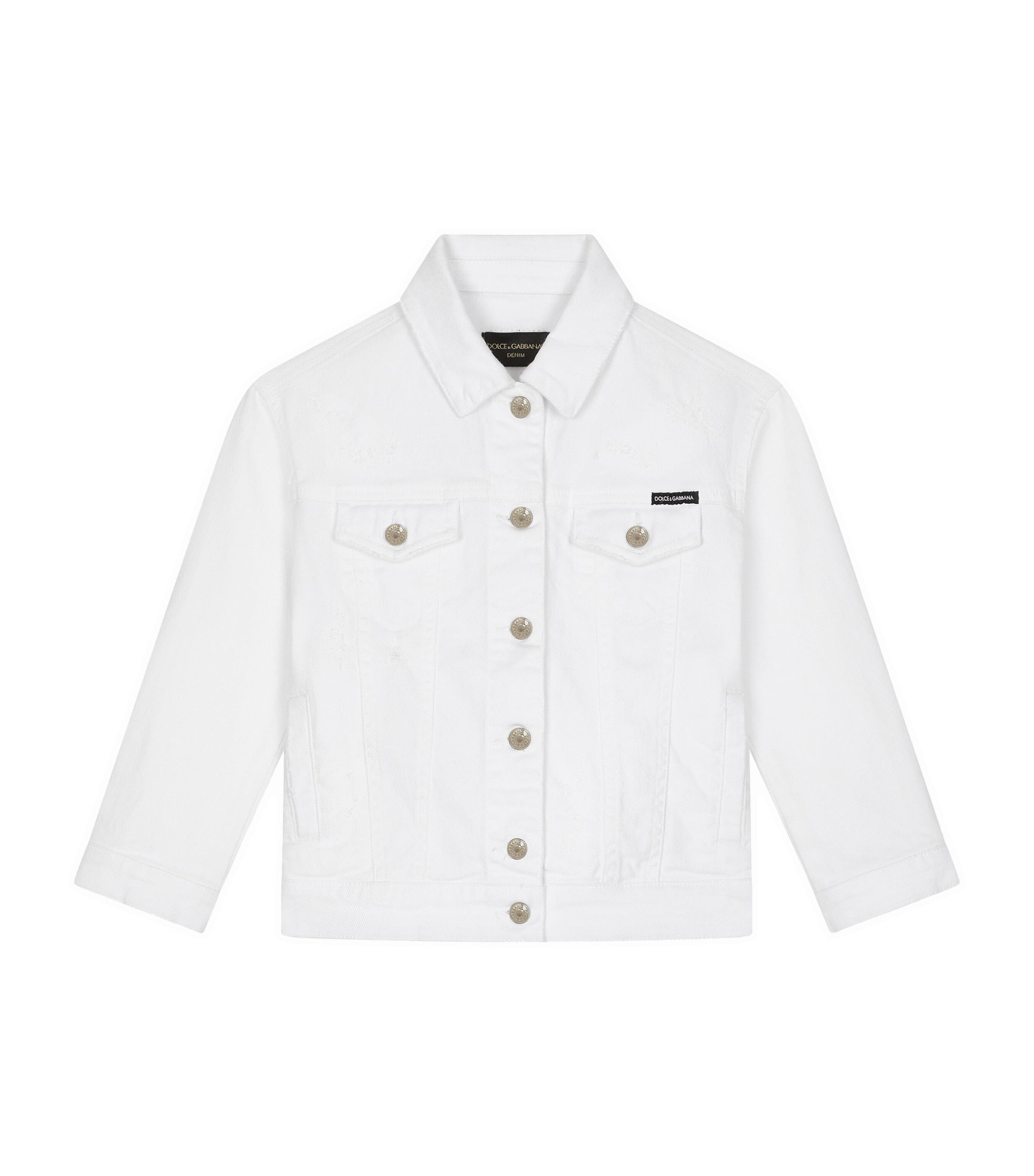 Dolce & Gabbana Logo Patch Buttoned Denim Jacket