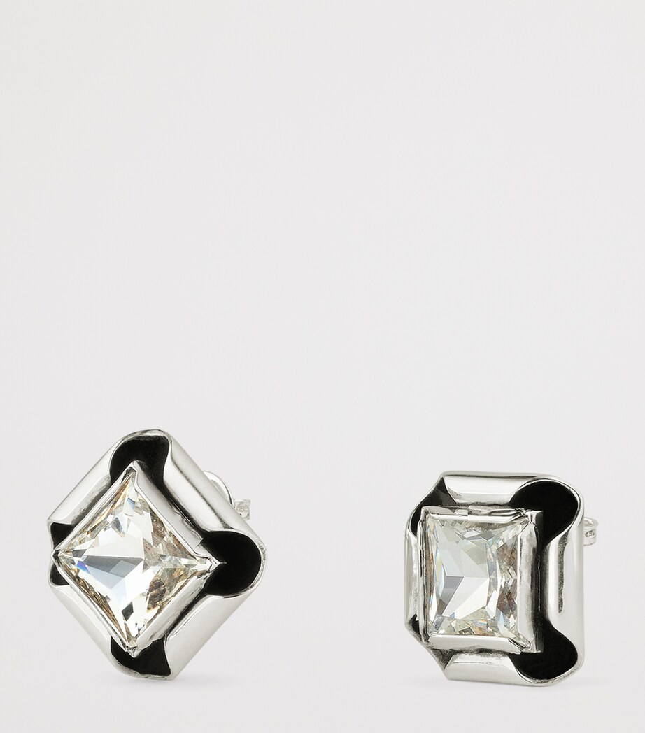 Givenchy Deconstructed Stud Earrings Antic Silvery Image 3