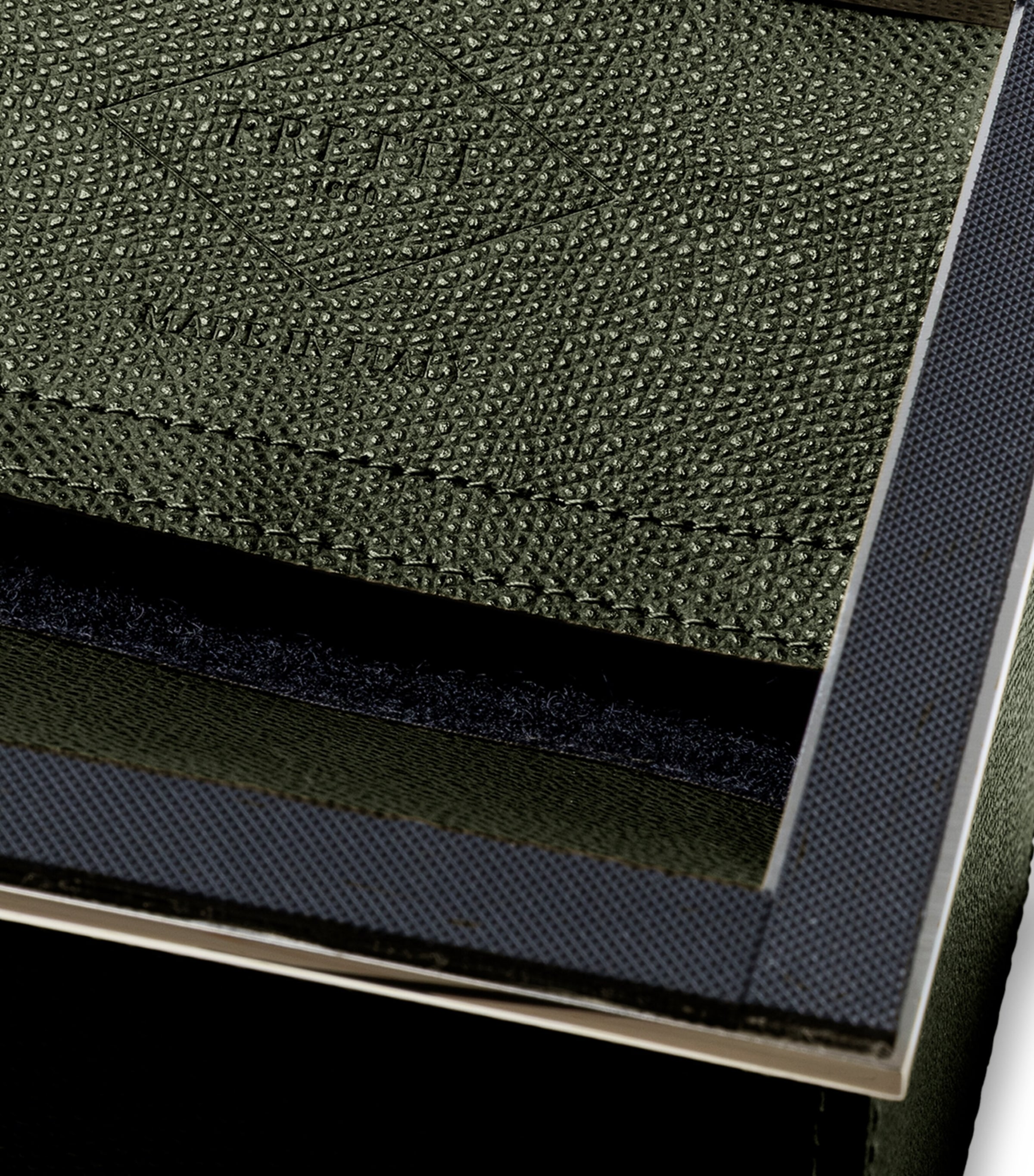 Frette Leather Otello Tissue Box Forest Green Image 4