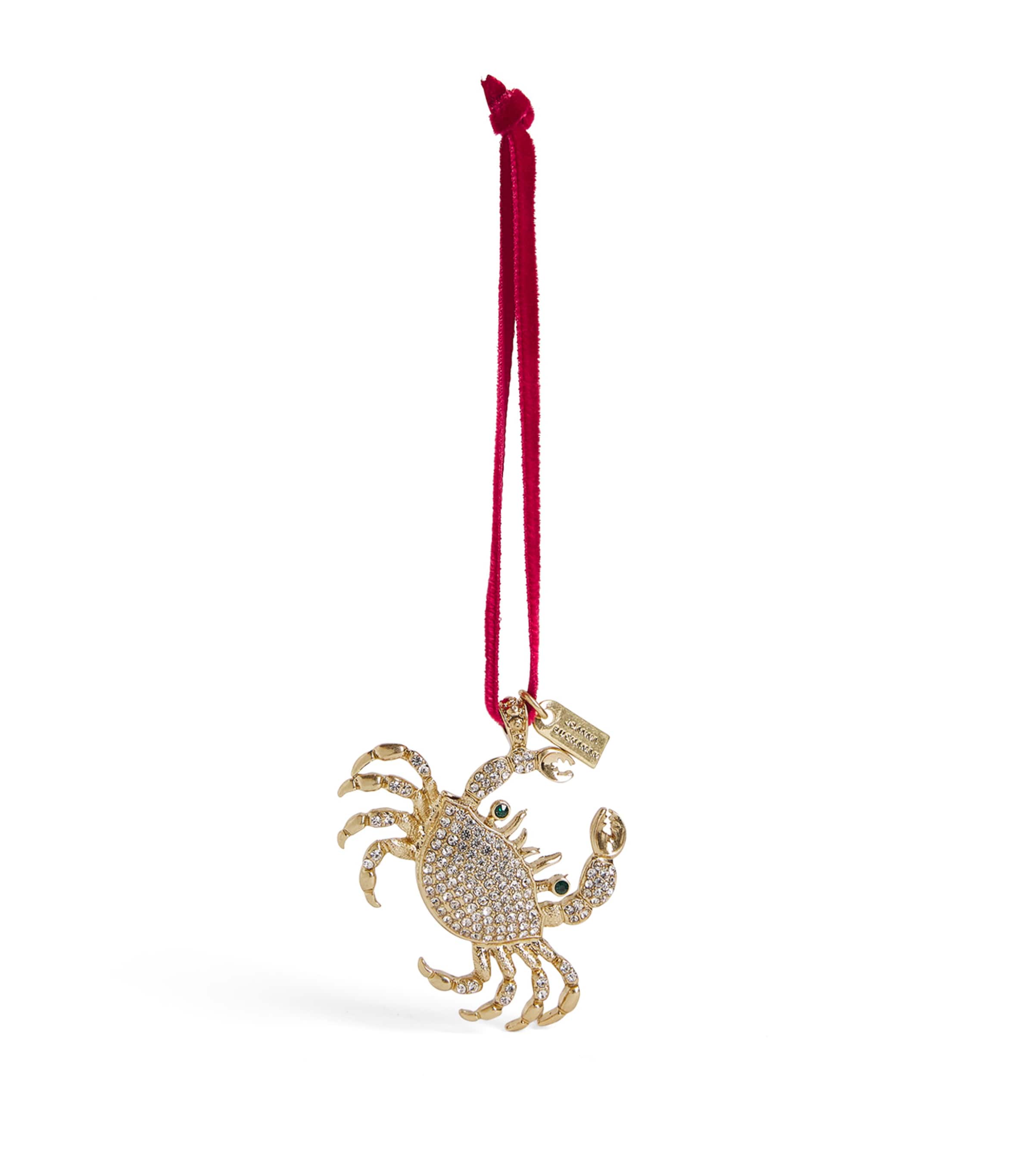 Joanna Buchanan Crystal-Embellished Crab Tree Decoration Gold Image 1