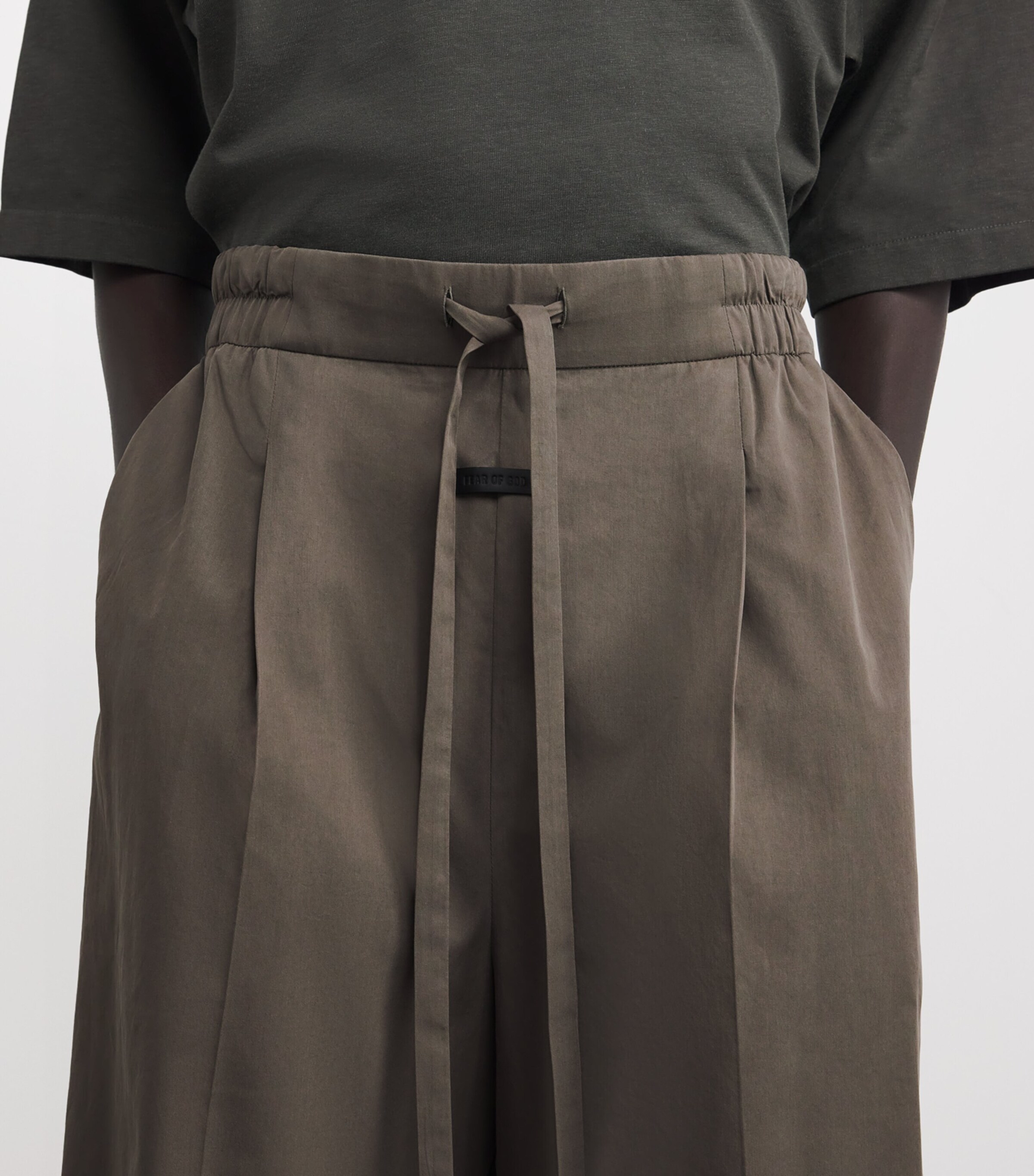 Cotton-Blend Pleated Shorts WILLOW Image 6
