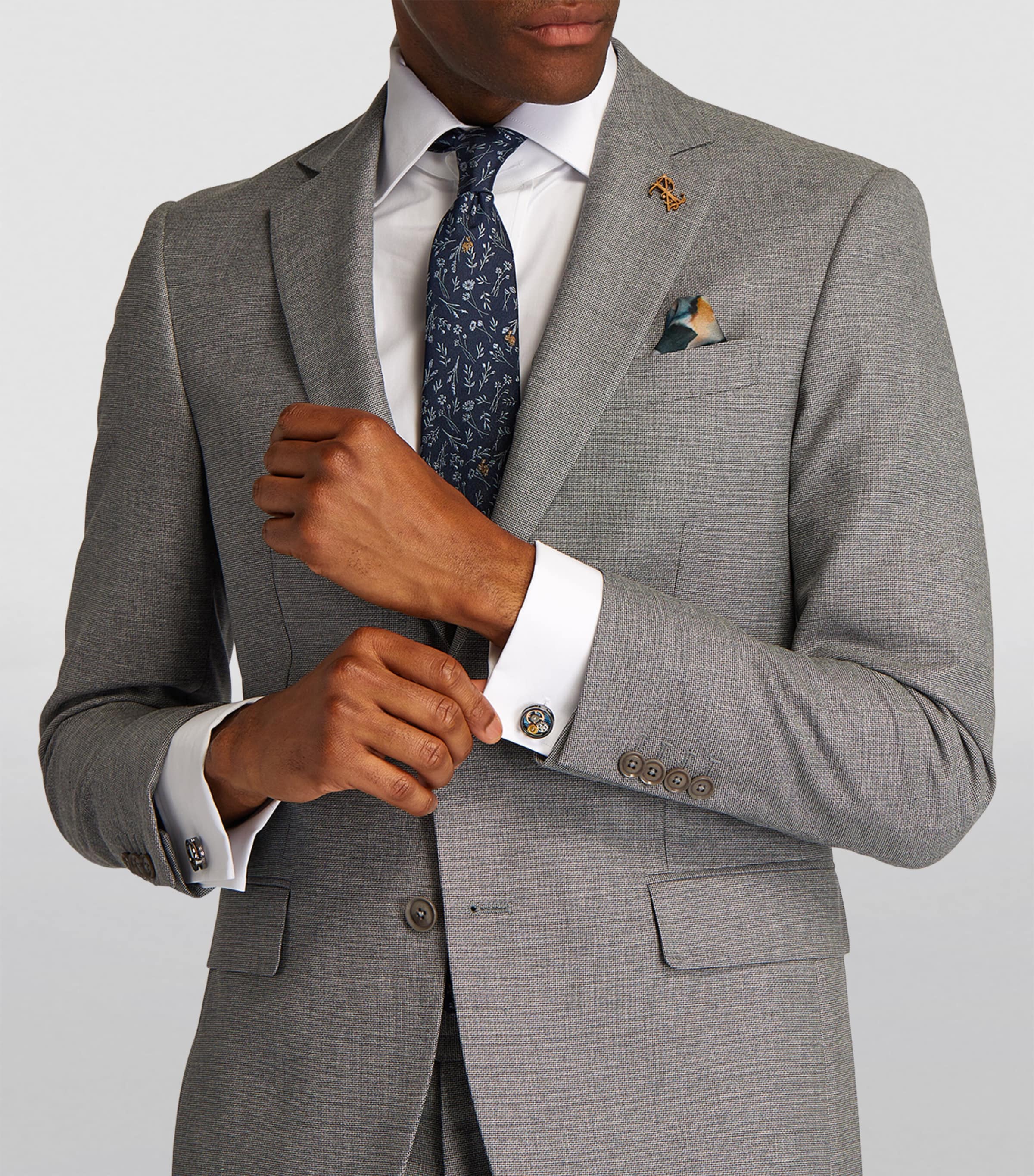 Circle Gear Cufflinks GUNMETAL Image 5