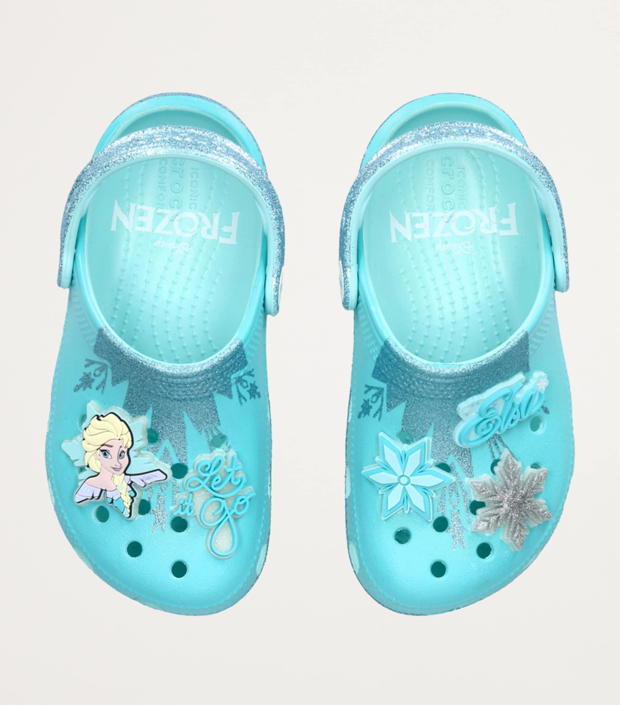 CROCS KIDS Frozen Elsa Clogs Blue Image 4