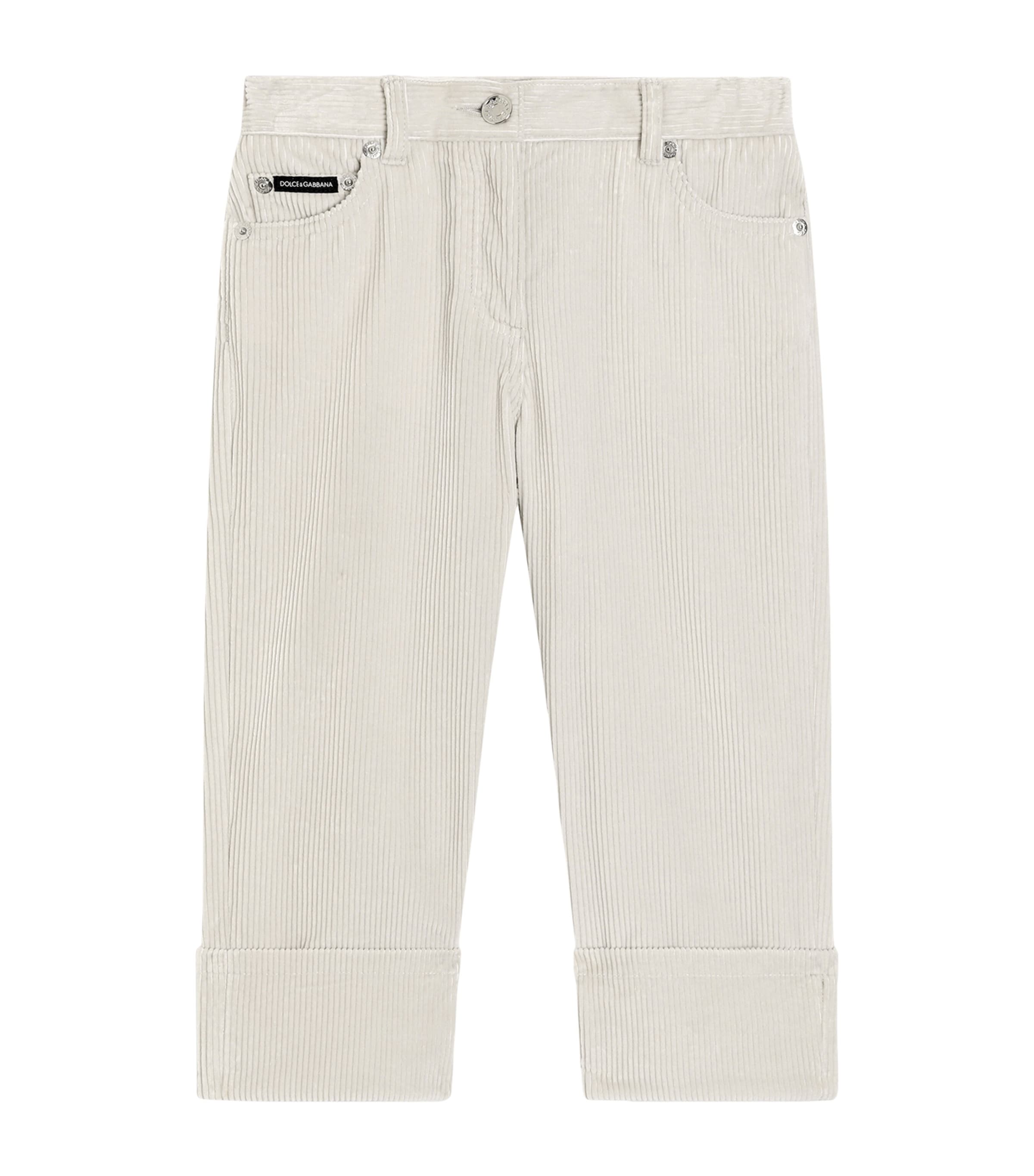 Dolce&Gabbana Kids Cotton Corduroy 5-Pocket Trousers (8-13 Years) Image 1