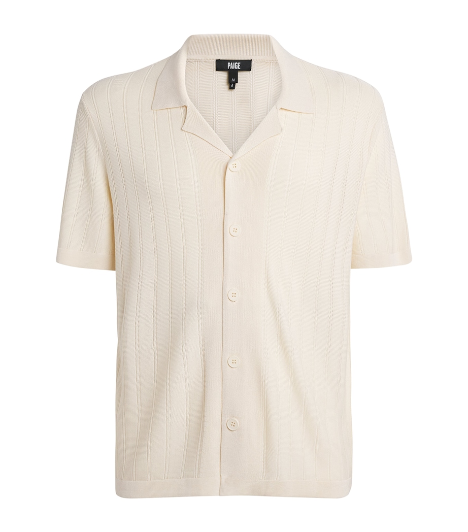 Knitted Stripe Copley Shirt NATURAL Image 1