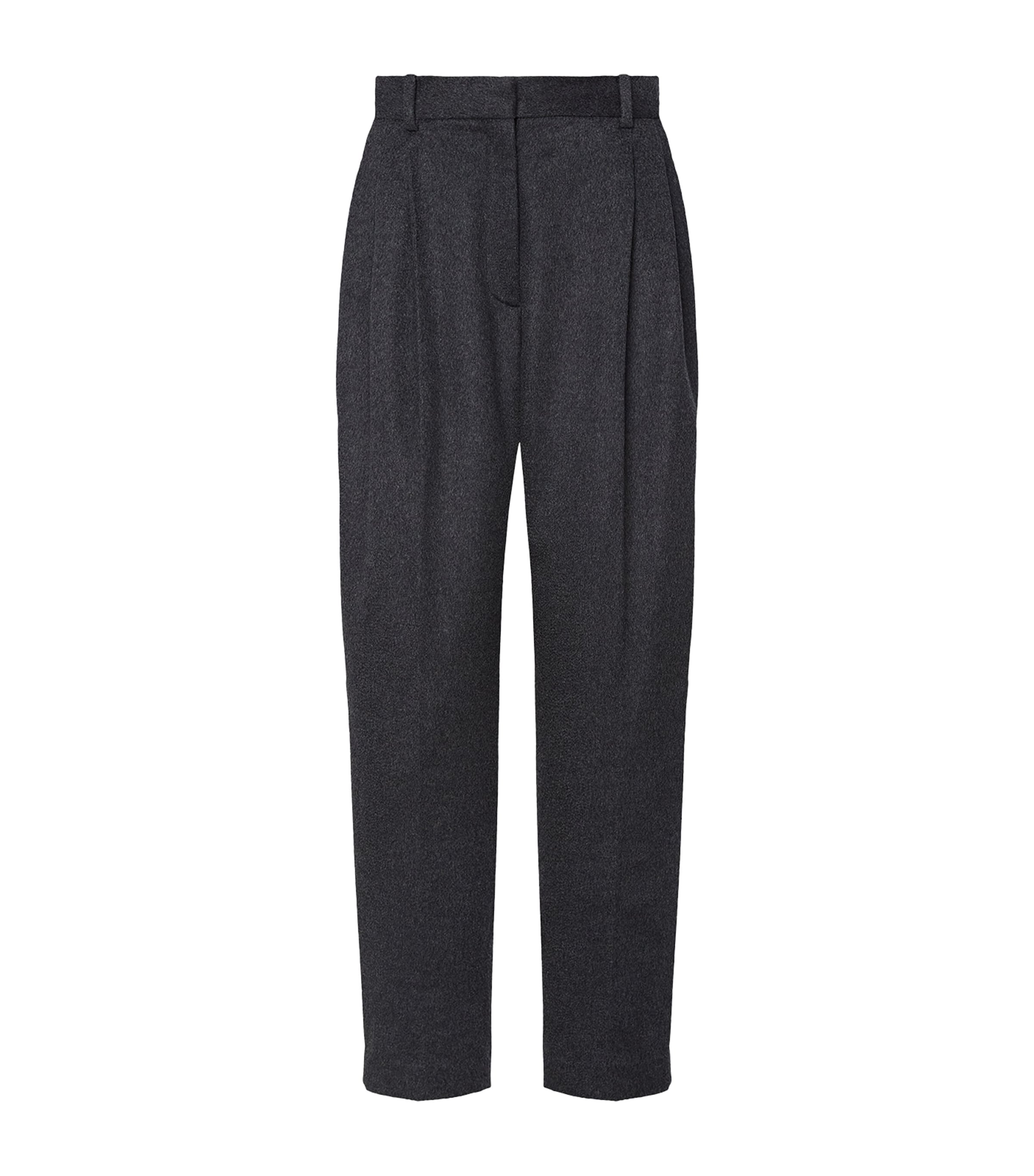 The Row Igor Pleated Straight-leg Pants In Black