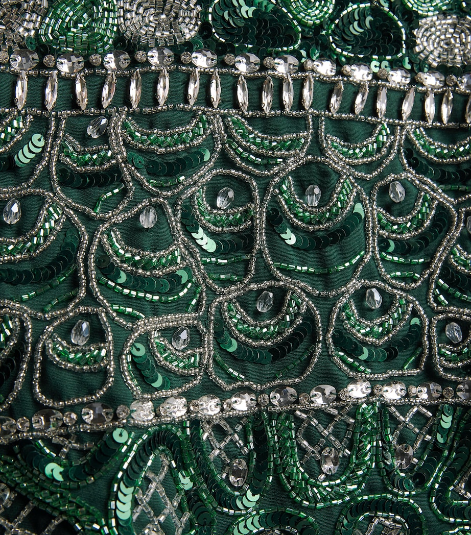 Embellished Cape Beatrice Gown GREEN Image 5