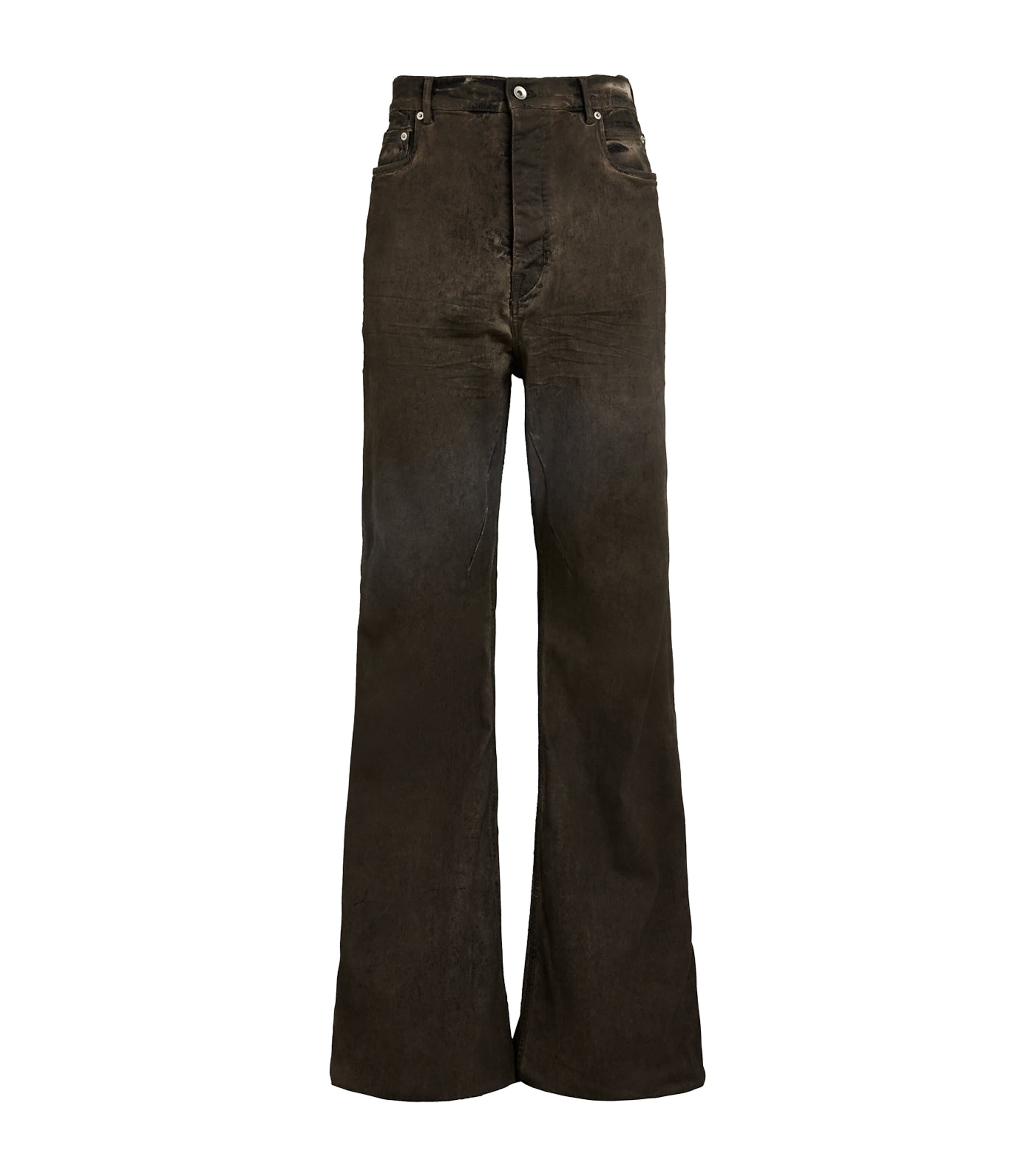 Rick Owens Mens Bolan Bootcut Jeans Dust Image 1
