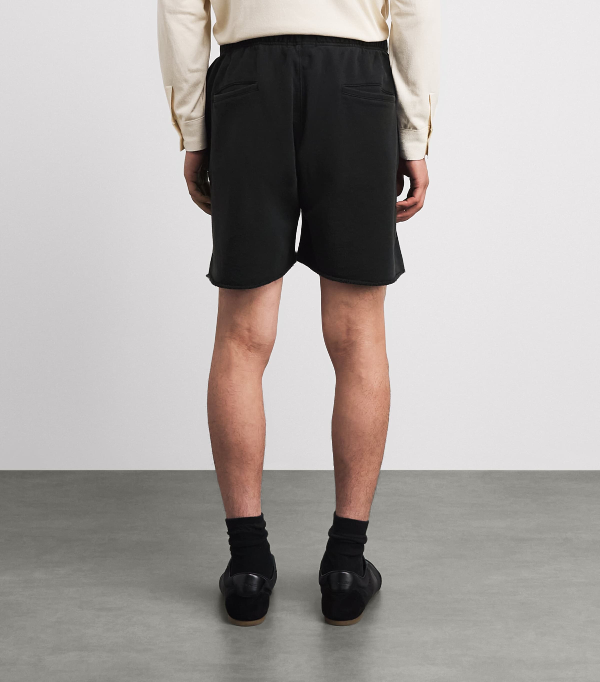 Cole Buxton Mens Cotton Jersey Sweatshorts Vintage Black Image 5