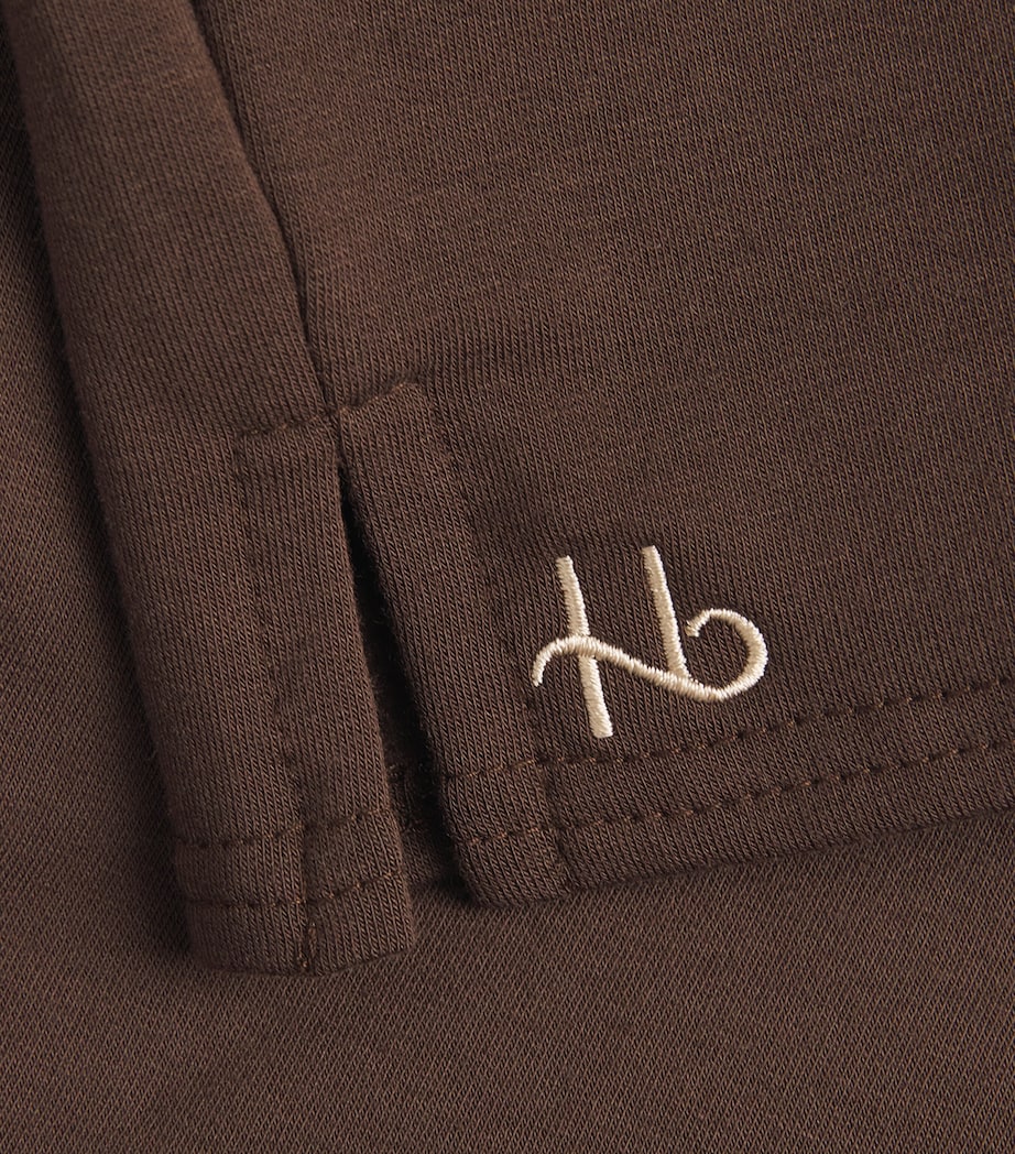 Homebody Mens Jersey Snuggle Quarter-Zip Sweatshirt Coffee Bean Image 6