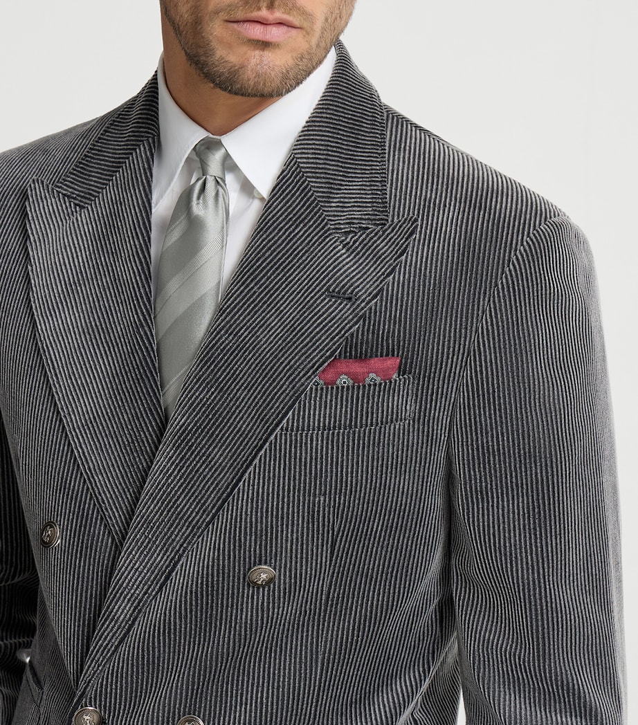 Brunello Cucinelli Silk Medallion Pocket Square Image 2