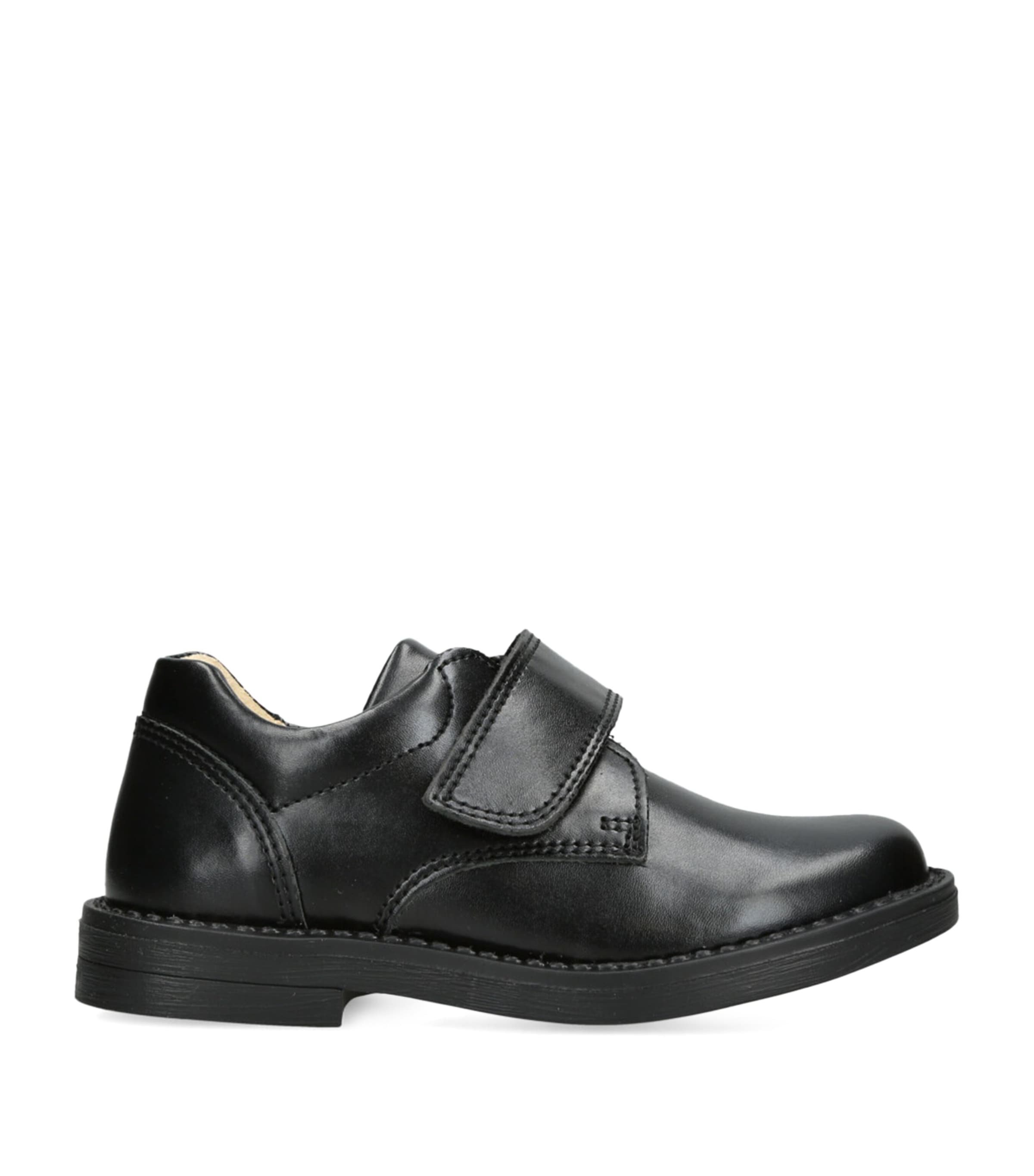 Trotters Leather George School Shoes Black Image 1