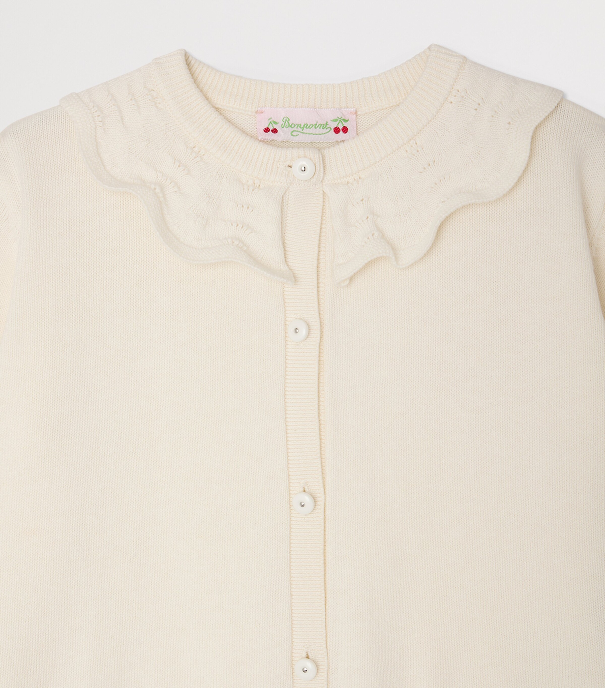 Bonpoint Cotton Lueur Cardigan (10-14 Years) Craie Image 3