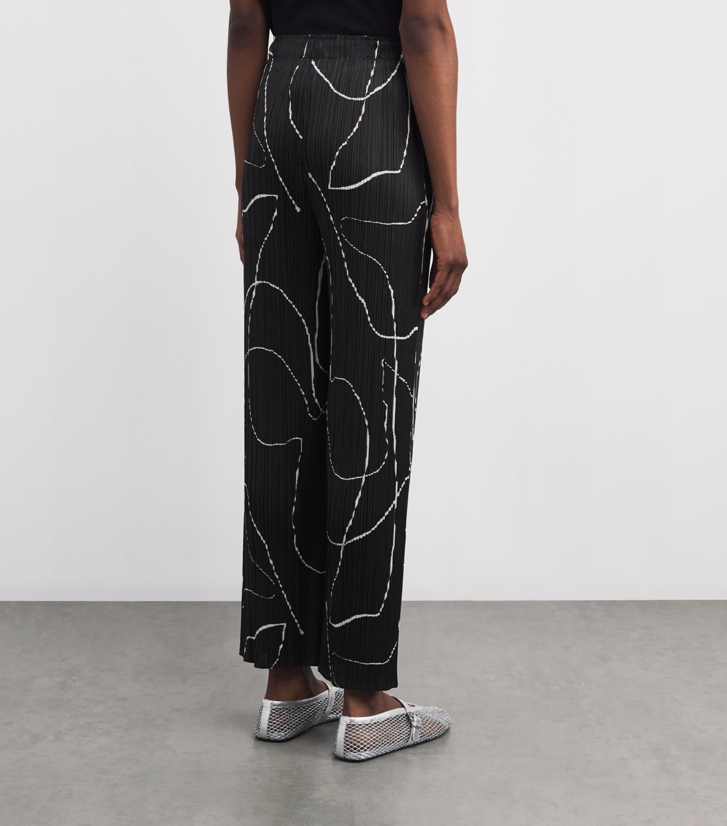 Printed Pause Trousers BLACK Image 4