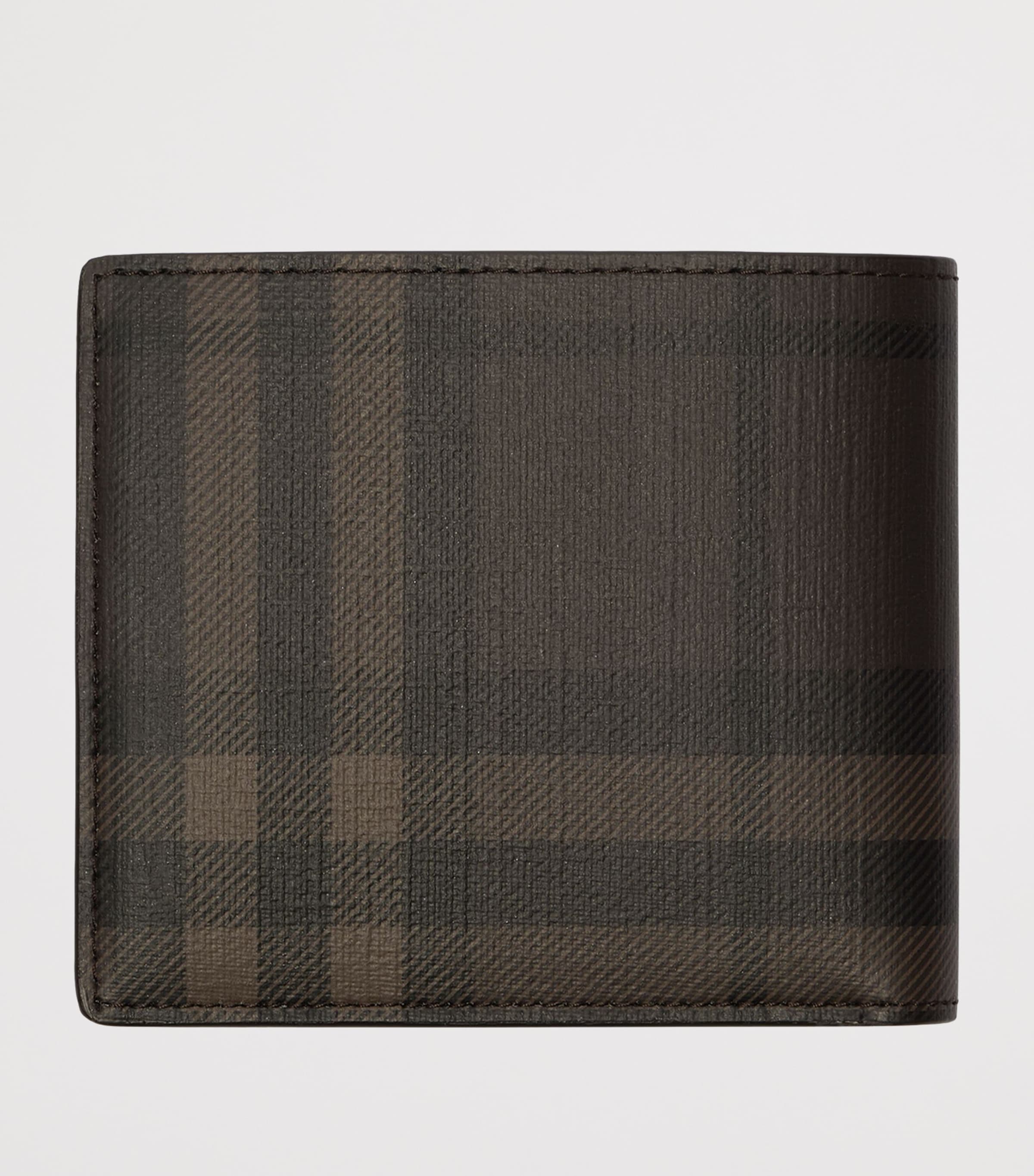 Burberry City Check Bifold Coin Wallet Dark Brown Image 3