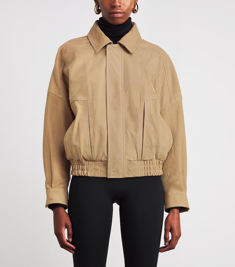 Suede Dalma Bomber Jacket BEIGE NUBUCK Image 3