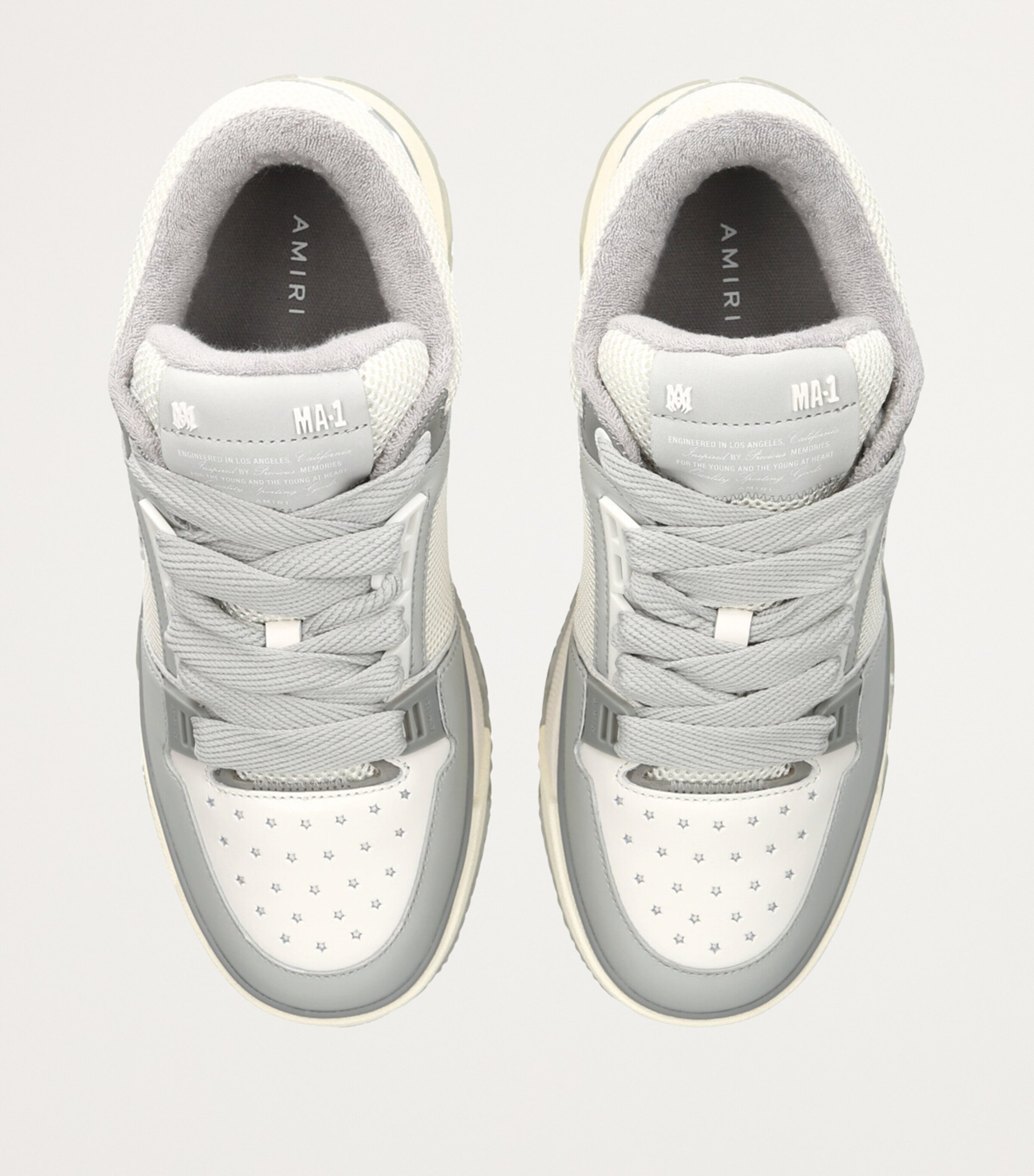 AMIRI Grey Leather MA-1 Sneakers | Harrods FR