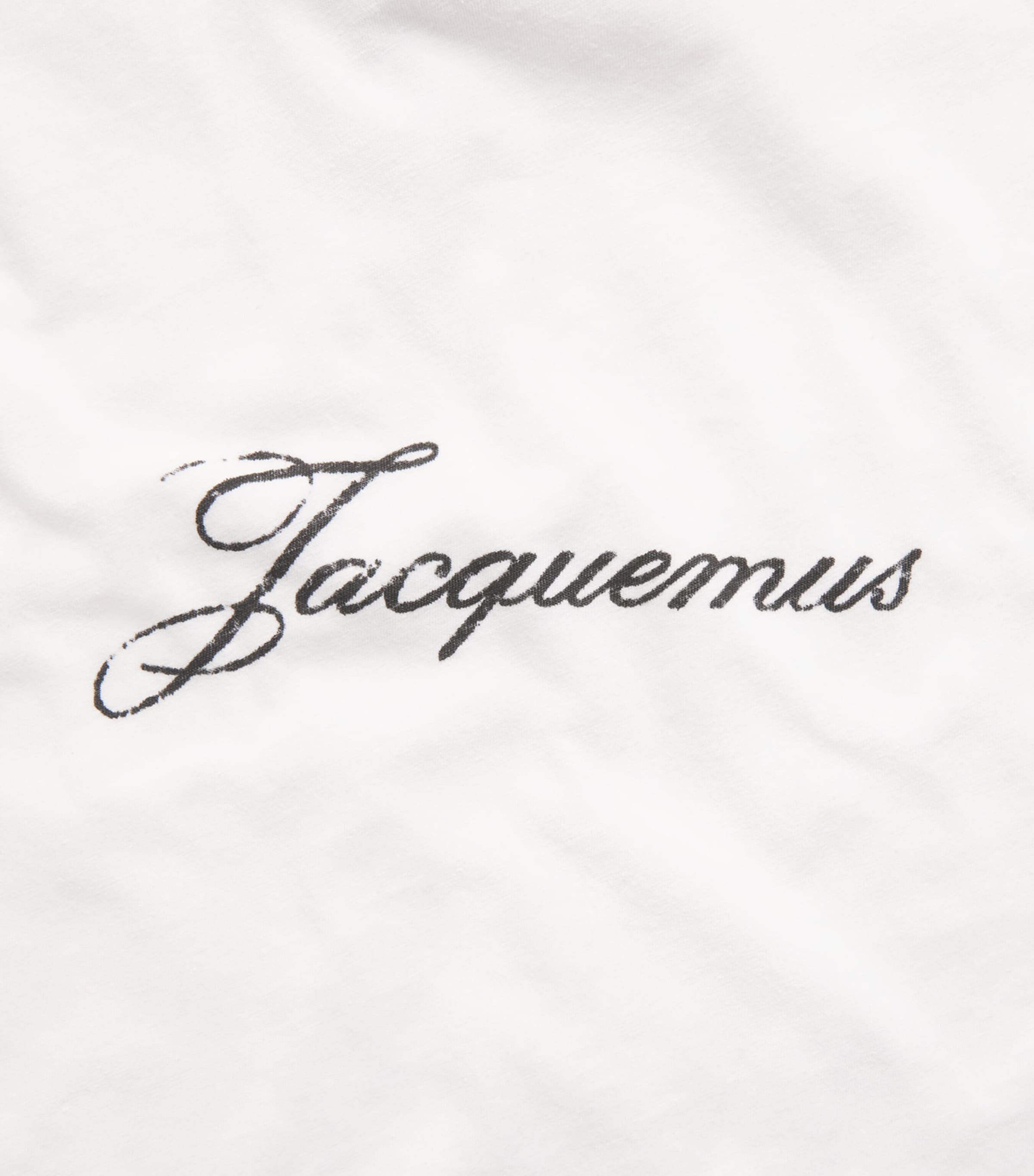 Jacquemus Womens Cotton-Hemp Logo T-Shirt White Image 6