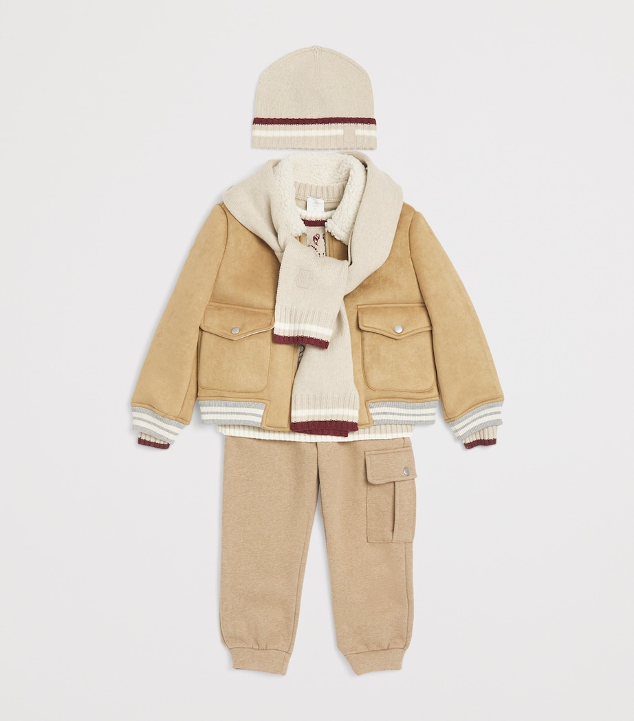 Fleece-Trim Bomber Jacket (2-16 Years) 118AVBEIGE/AVORIO Image 3