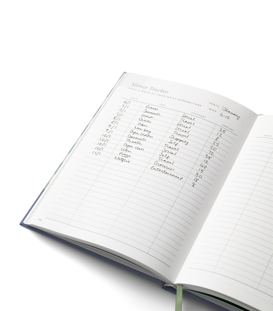 Papier Starry Ikat A5 Finance Planner Blue Image 3