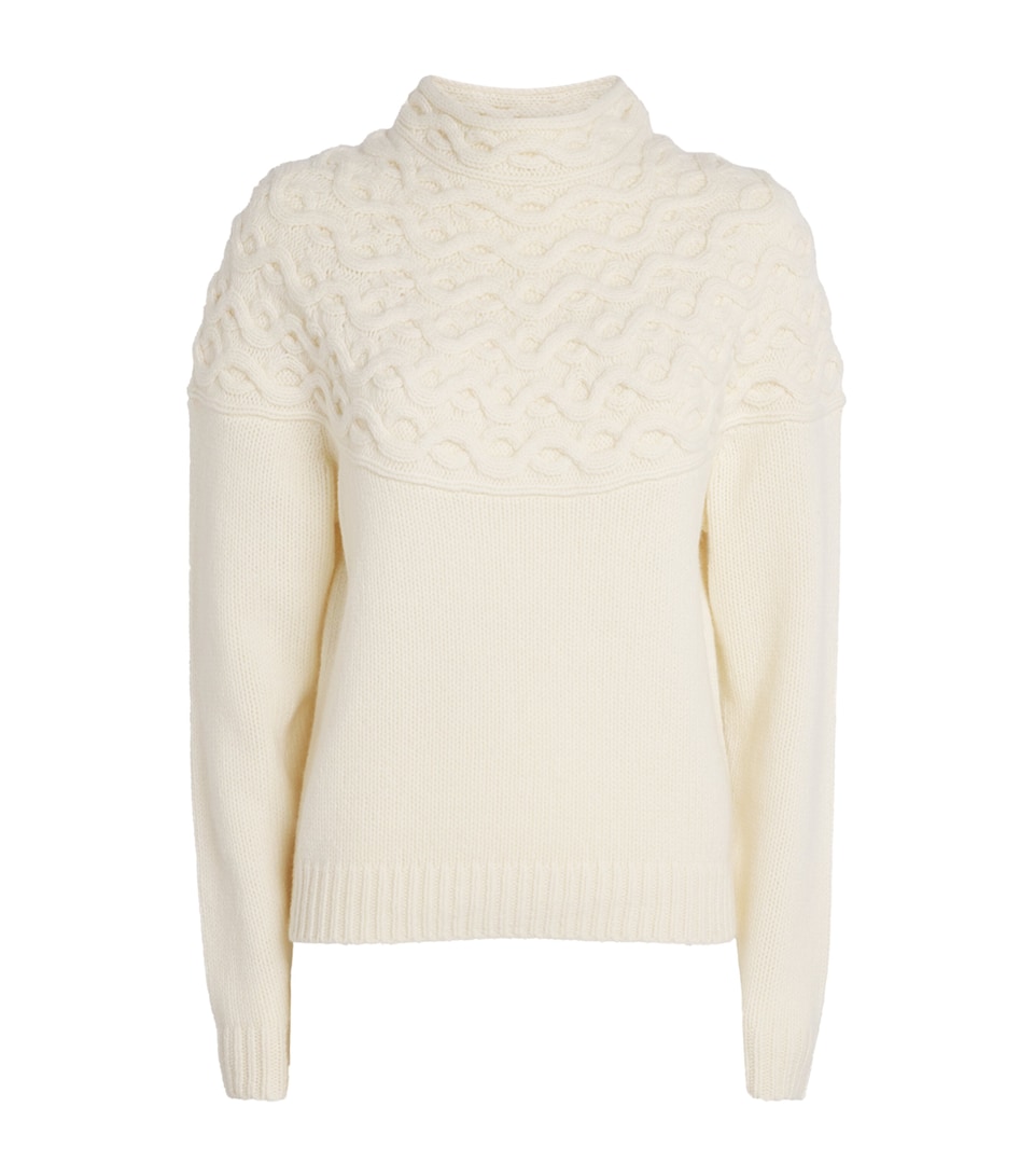 Wool-Cashmere Cable-Knit Sweater