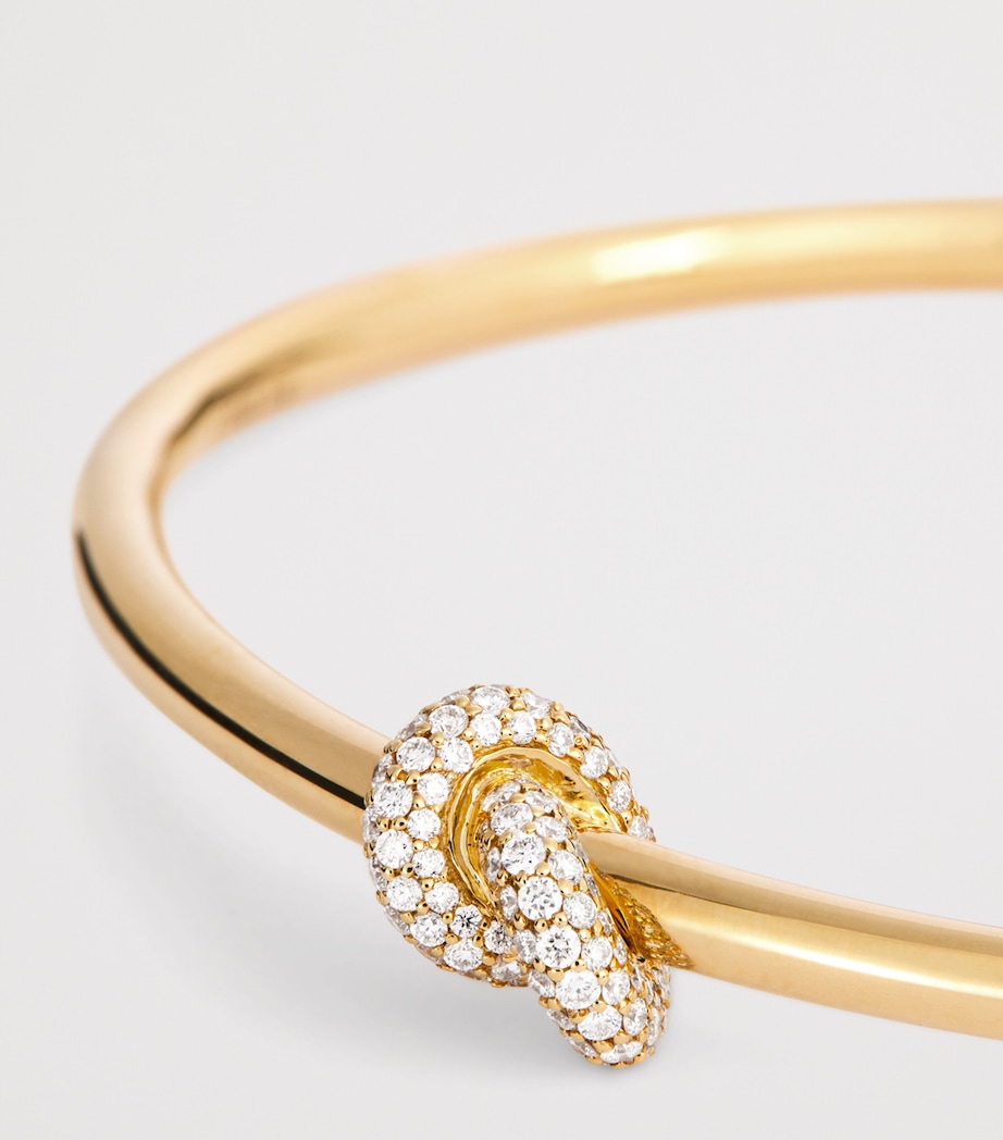 Yellow Gold and Diamond Legacy Knot Bangle YELLOW GOLD Image 4