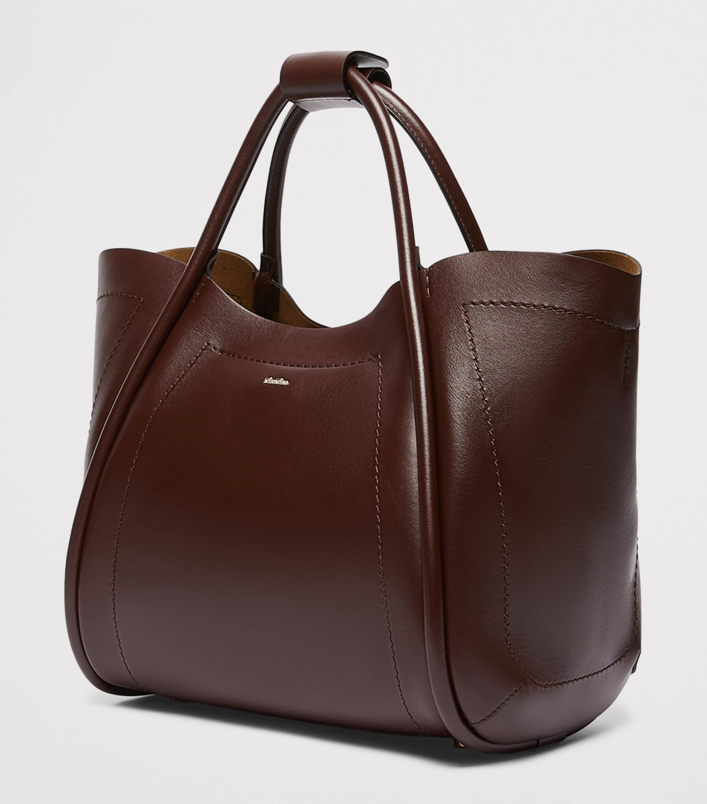 Max Mara Leather Marine Top-Handle Bag Brown Image 2