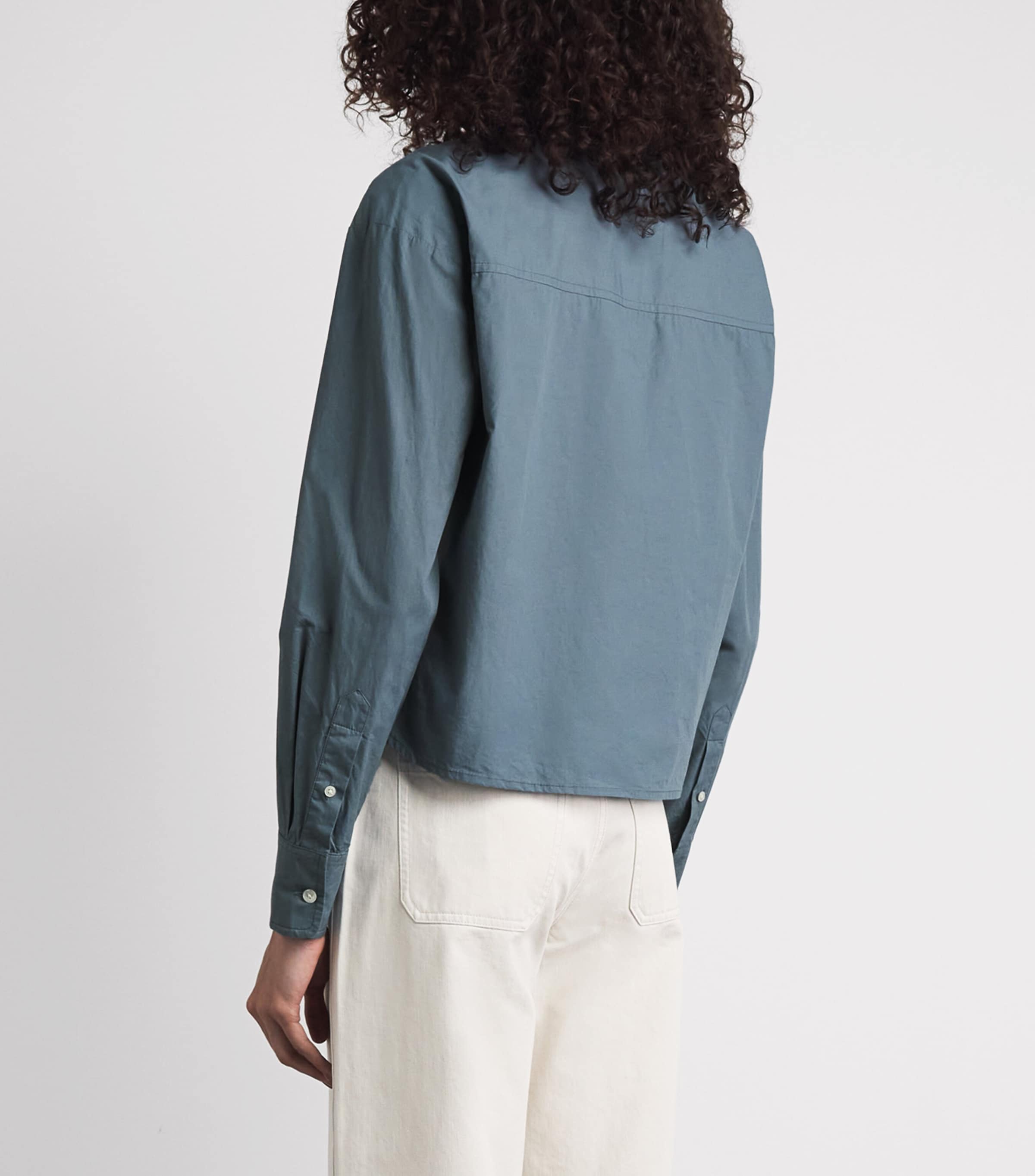 Veronica Beard Womens Beaded Aderes Shirt Blue Steel Image 5