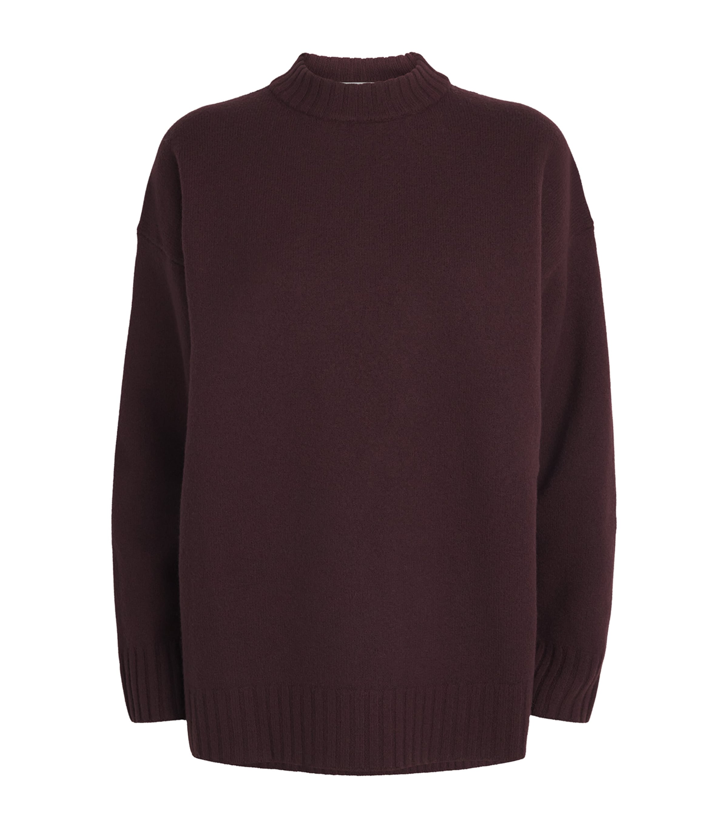 Jil Sander Wool Oversized Sweater In Purple