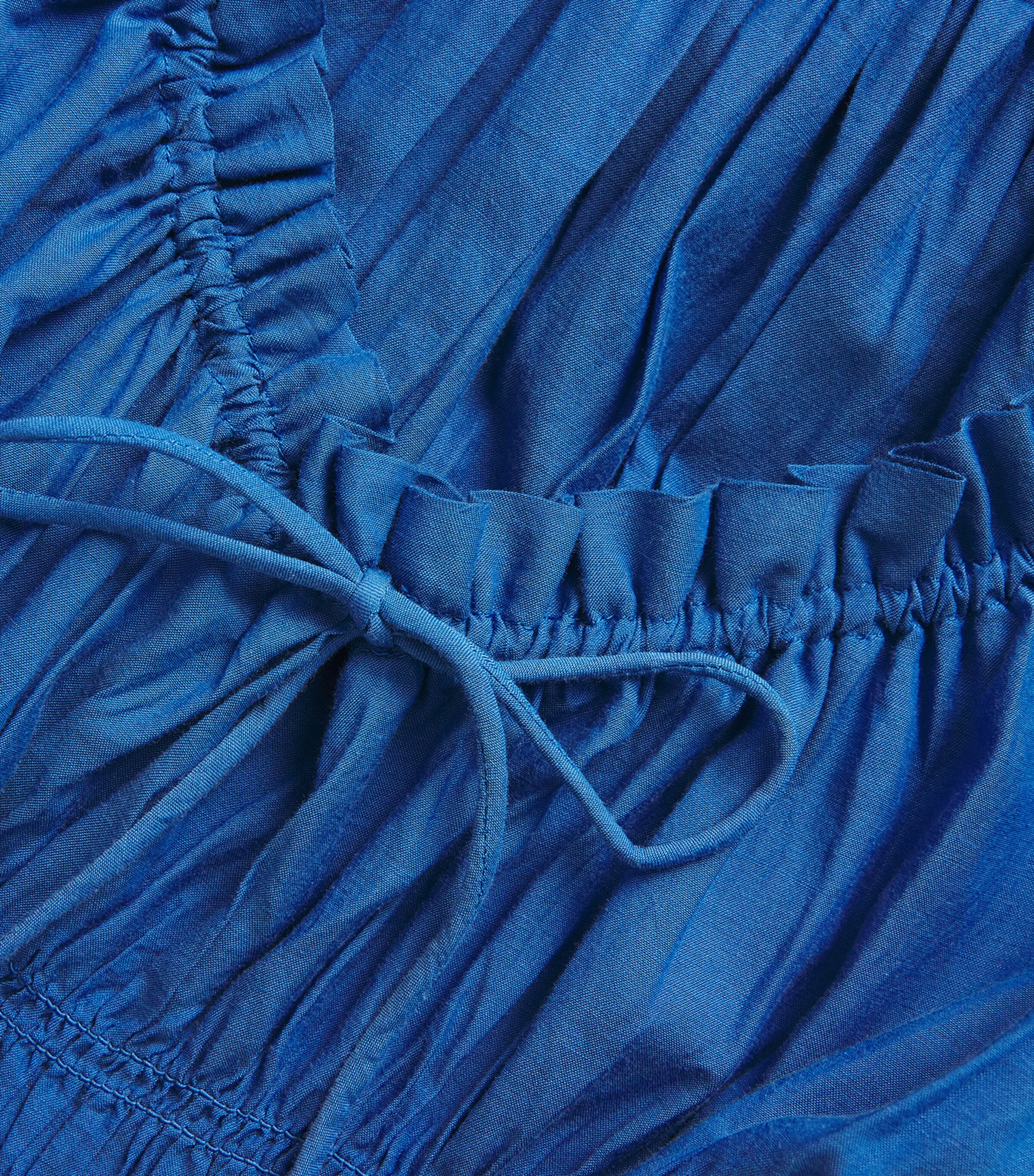 DÔEN Womens Organic Cotton-Blend Ischia Maxi Dress Corfu Blue Image 5