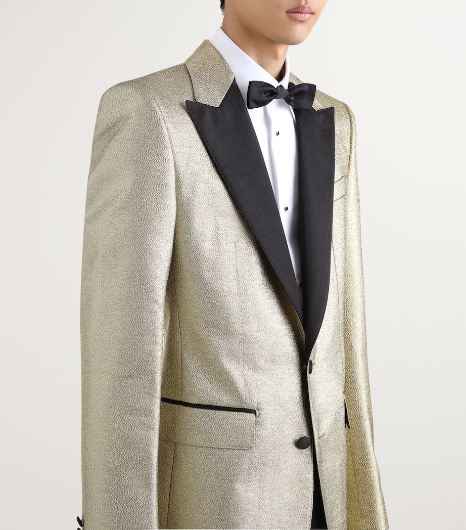 Metallic Tuxedo Blazer S0997-GOLD Image 4