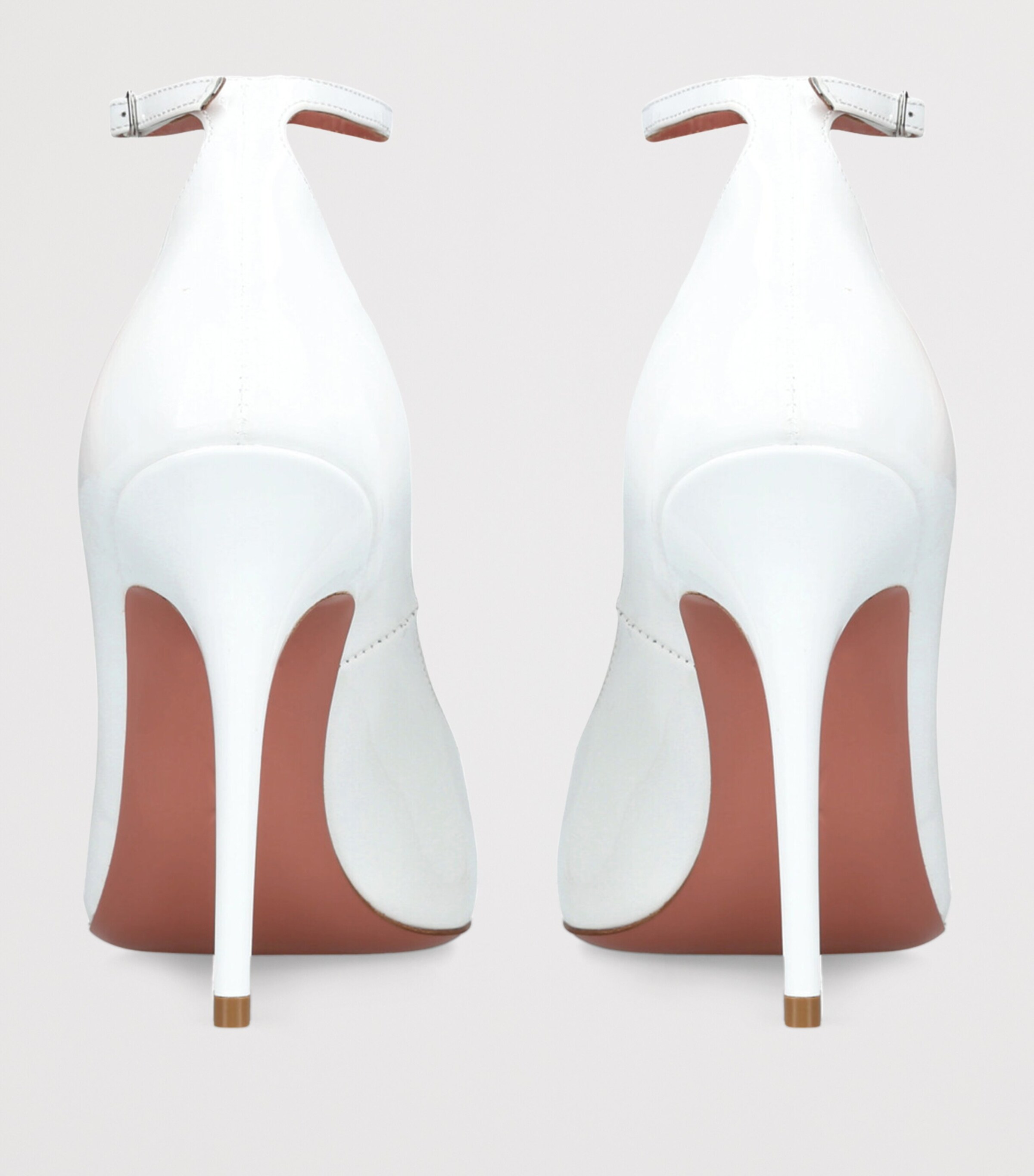 Amina Muaddi Patent Leather Anok Pumps 105 White Image 2