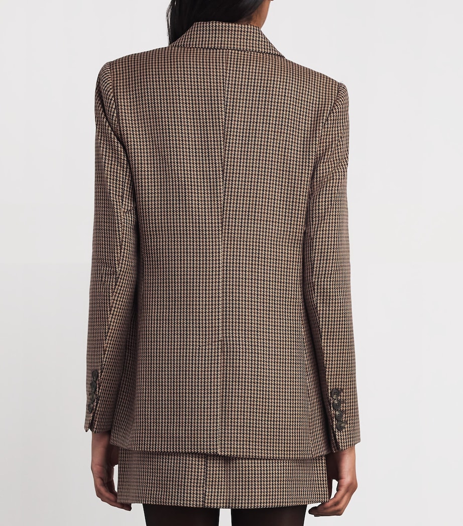 Wool-Blend Houndstooth Quentin Blazer BROWN MULTI Image 4