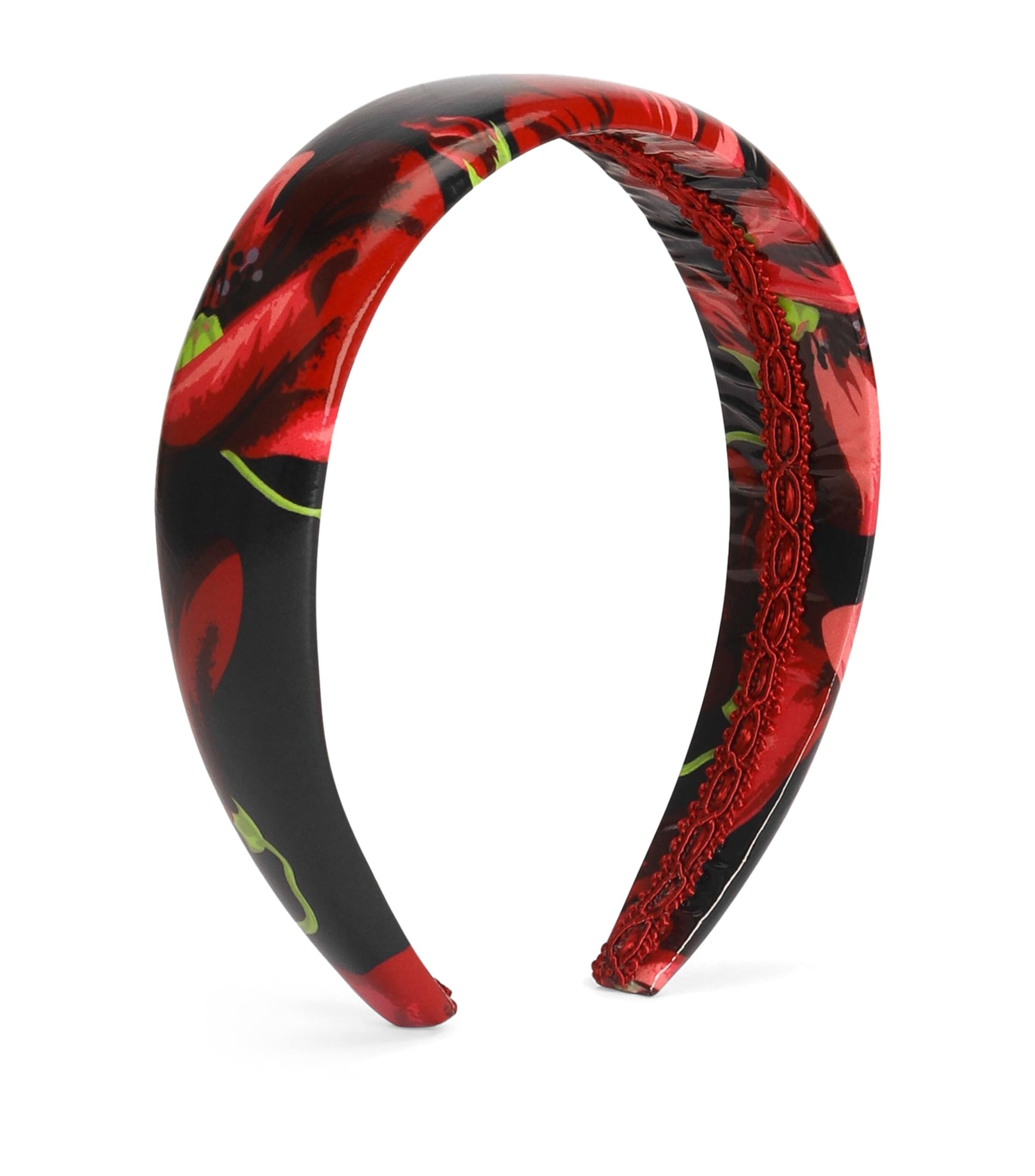 Dolce&Gabbana Kids Cotton Floral Headband Papavero F.blu Image 1