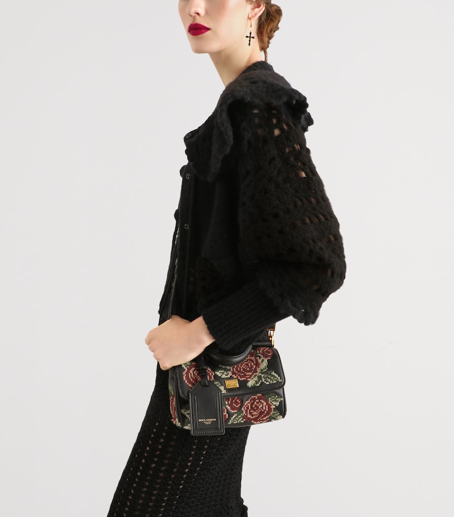 Dolce&Gabbana Mini Leather Embroidered My Sicily Top-Handle Bag Multicolor Image 2