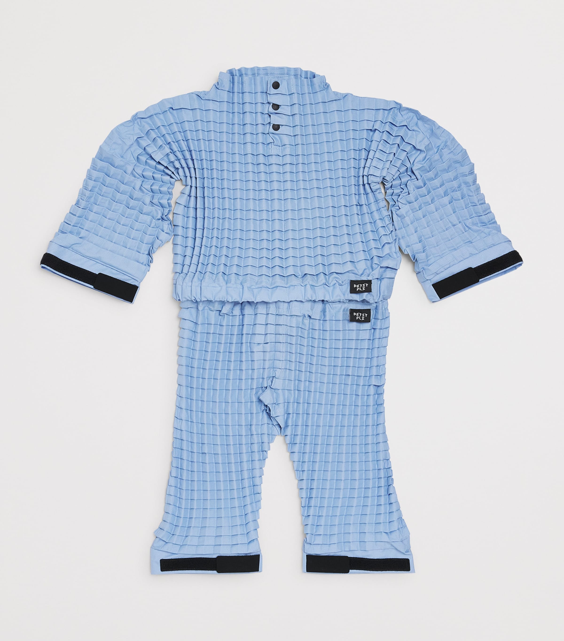 Petit Pli Recycled Crinkle Versatile Trousers (0-12 Months) Polar Blue Image 3