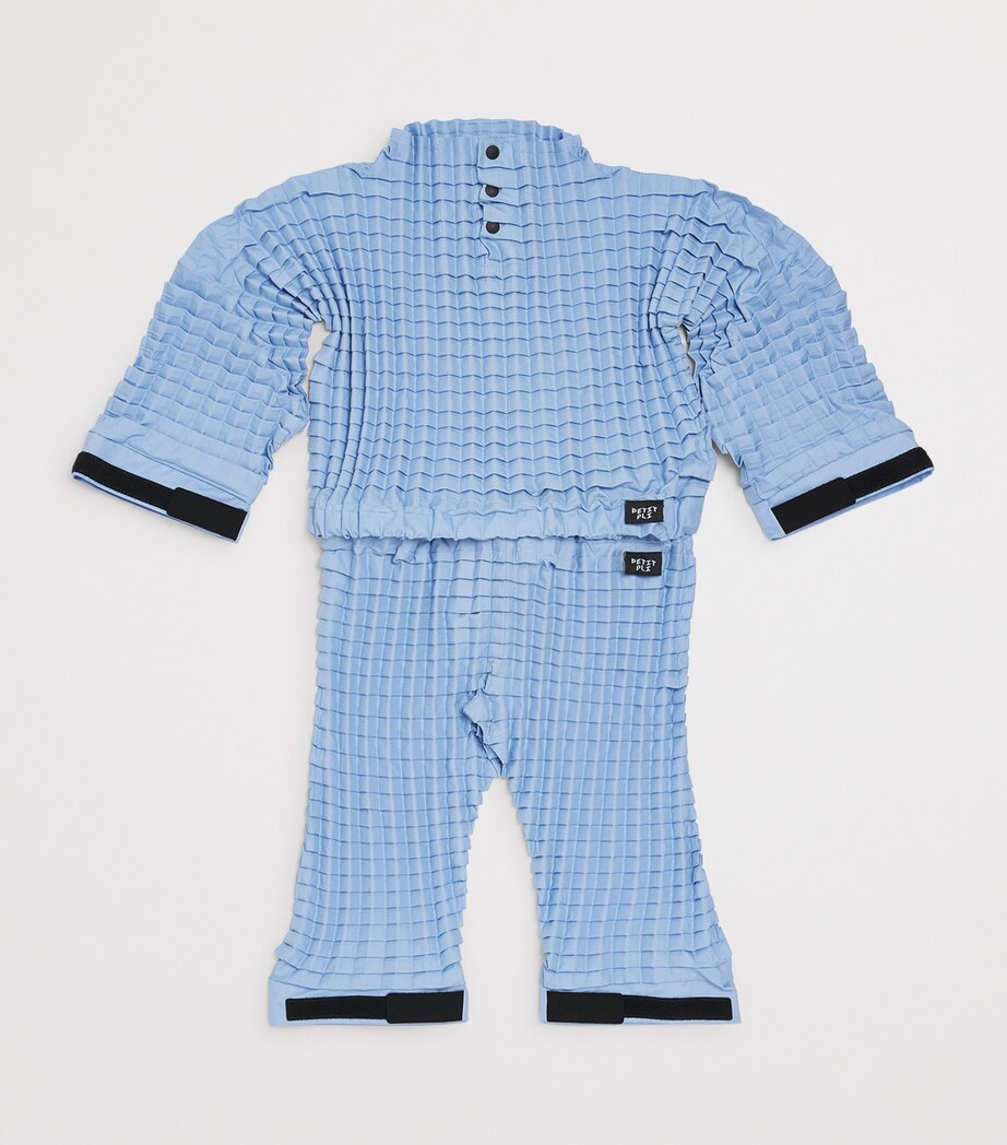 Petit Pli Recycled Crinkle Versatile Trousers (0-12 Months) Polar Blue Image 3