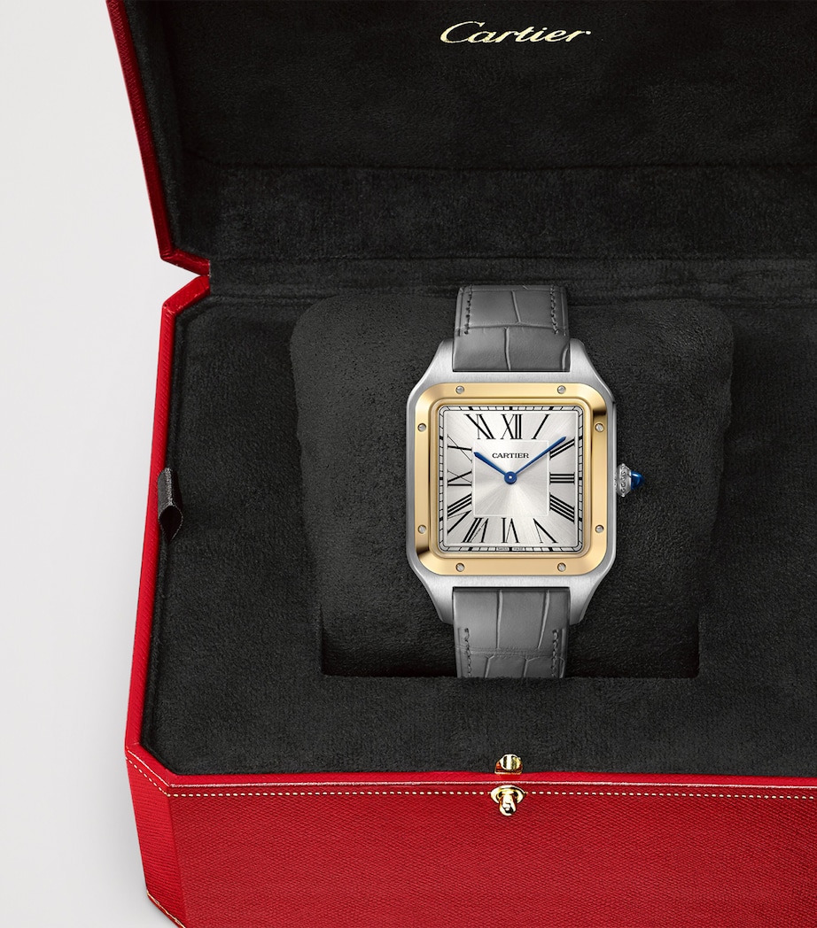 Extra Large Steel and Yellow Gold Santos-Dumont Watch 46.6mm STEEL + YELLOW GOLD Image 6