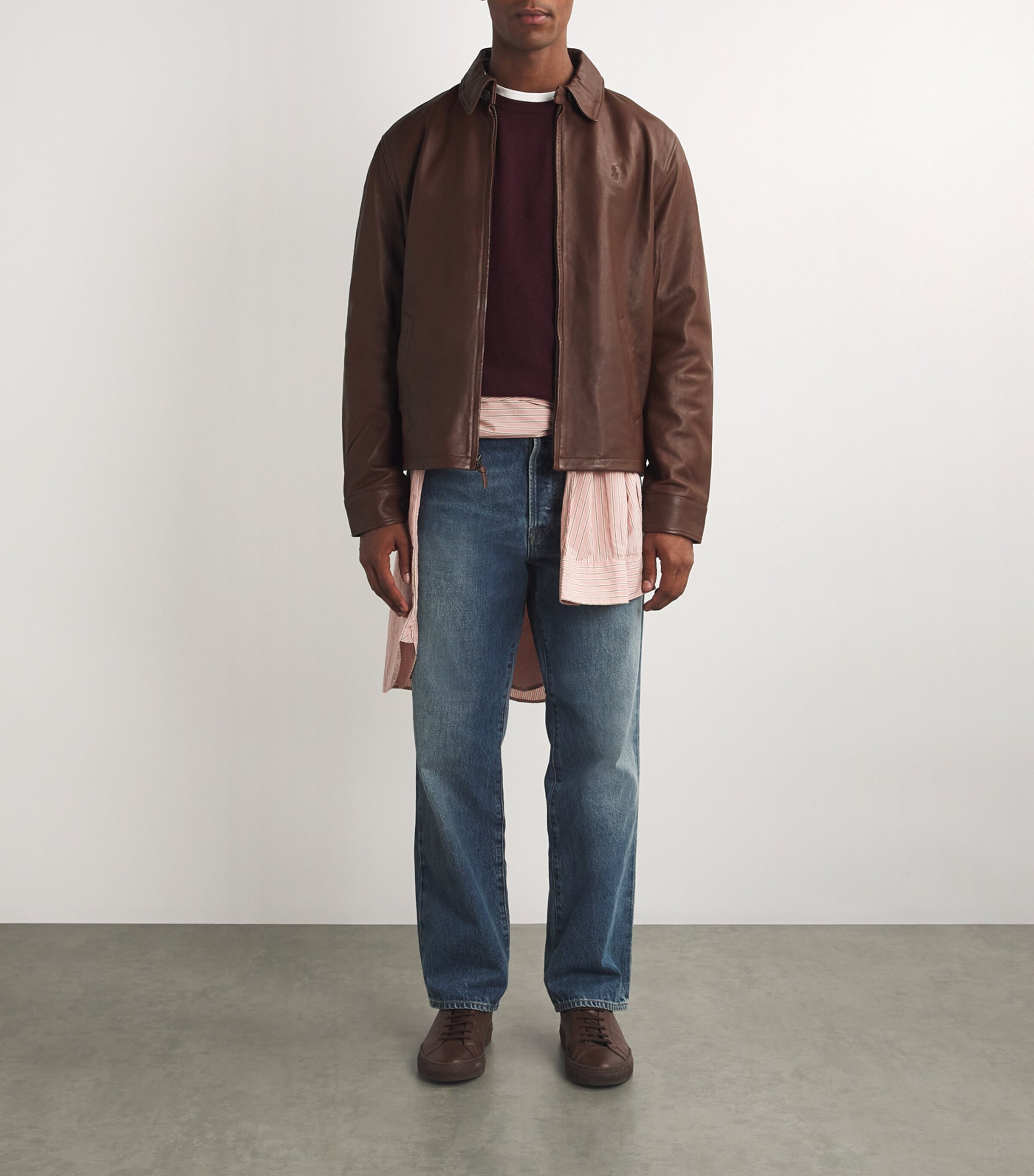 Polo Ralph Lauren Brown Leather Jacket | Harrods US