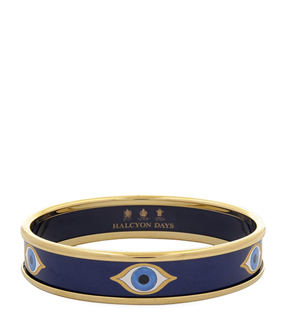 Gold-Plated Evil Eye Bangle BLACK/GOLD Image 1