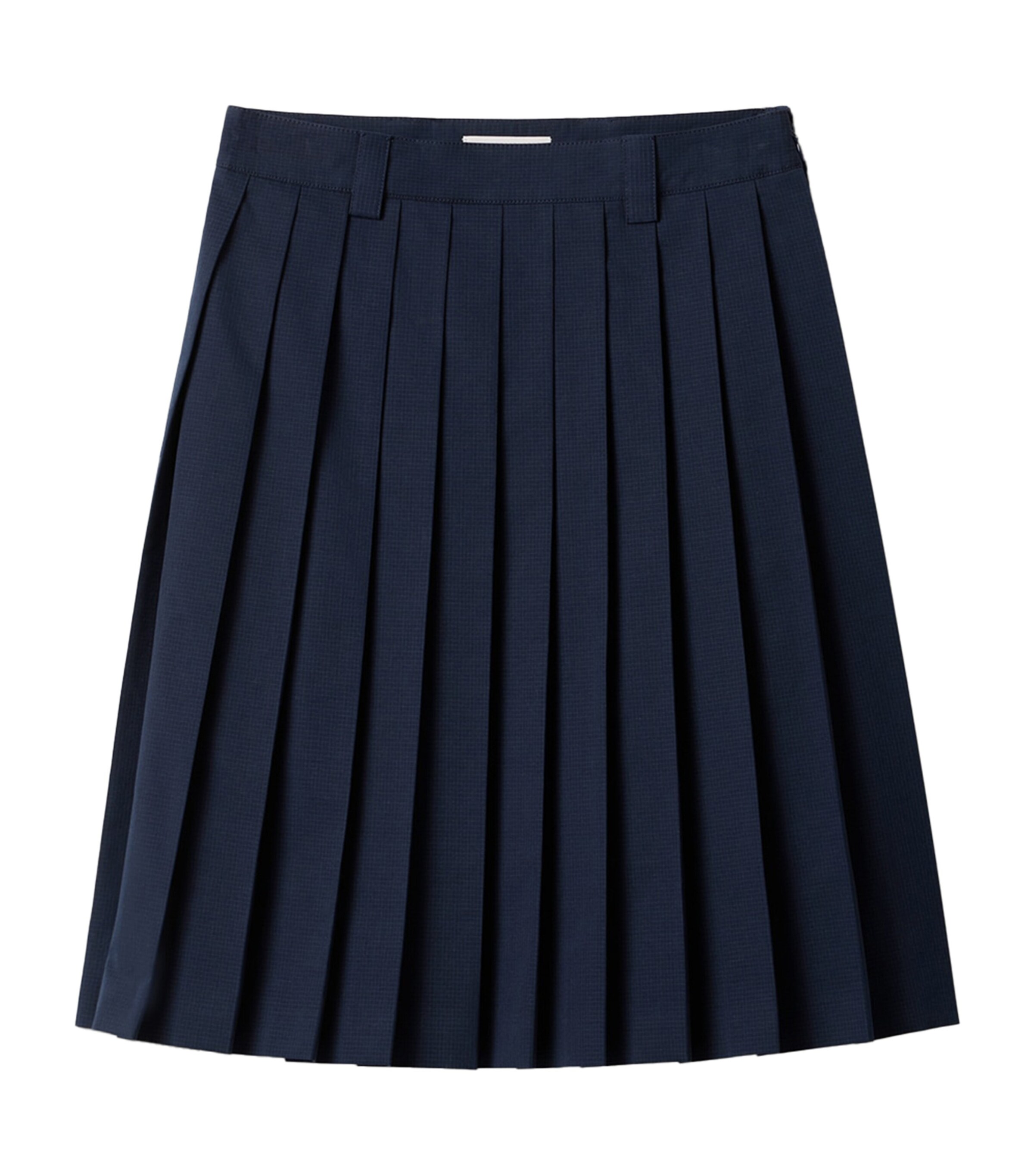 Miu Miu Womens Pleated Ripstop Midi Skirt Image 1