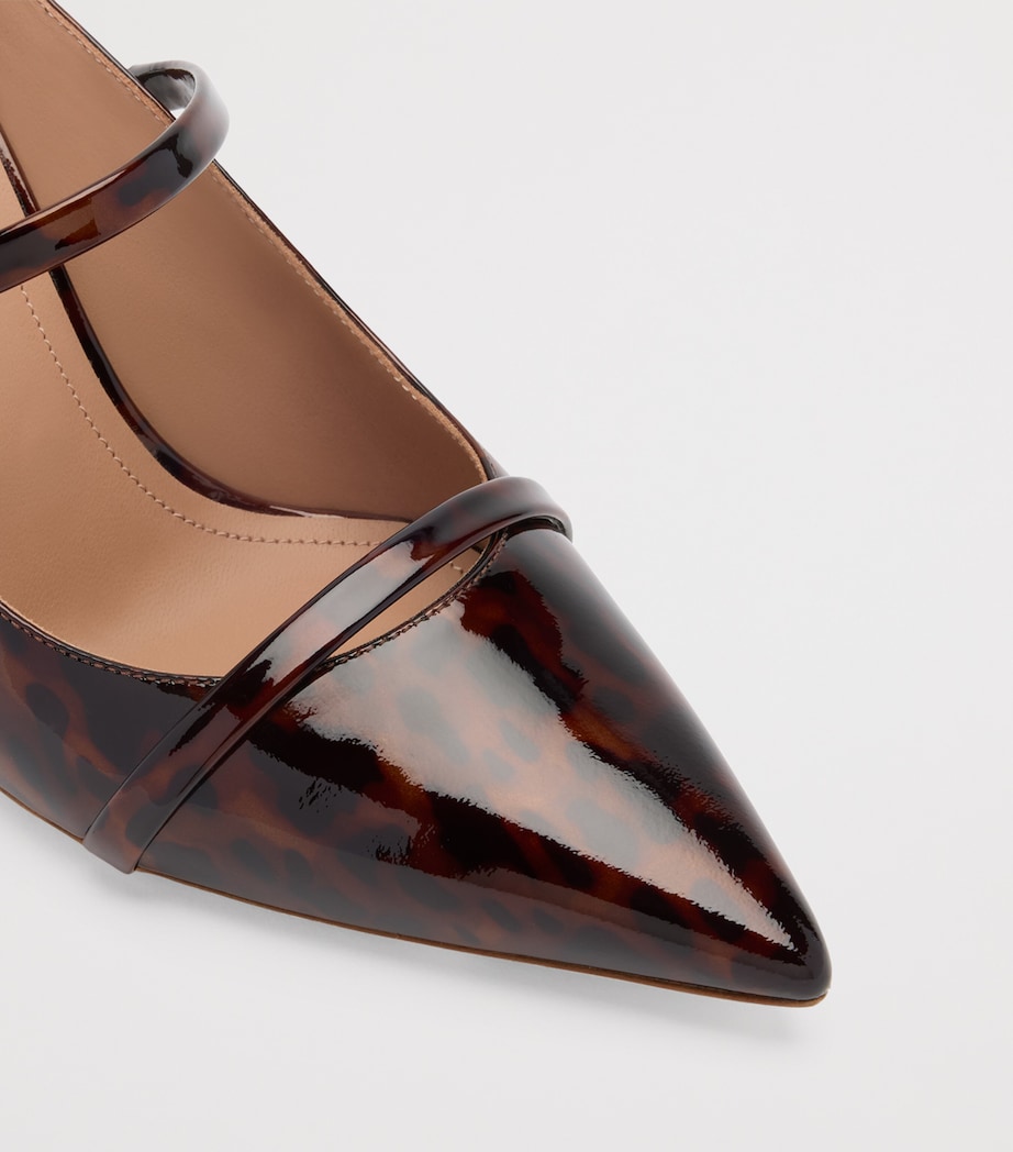 Patent Leather Leopard Aurora Heeled Mules 70 BROWN Image 5