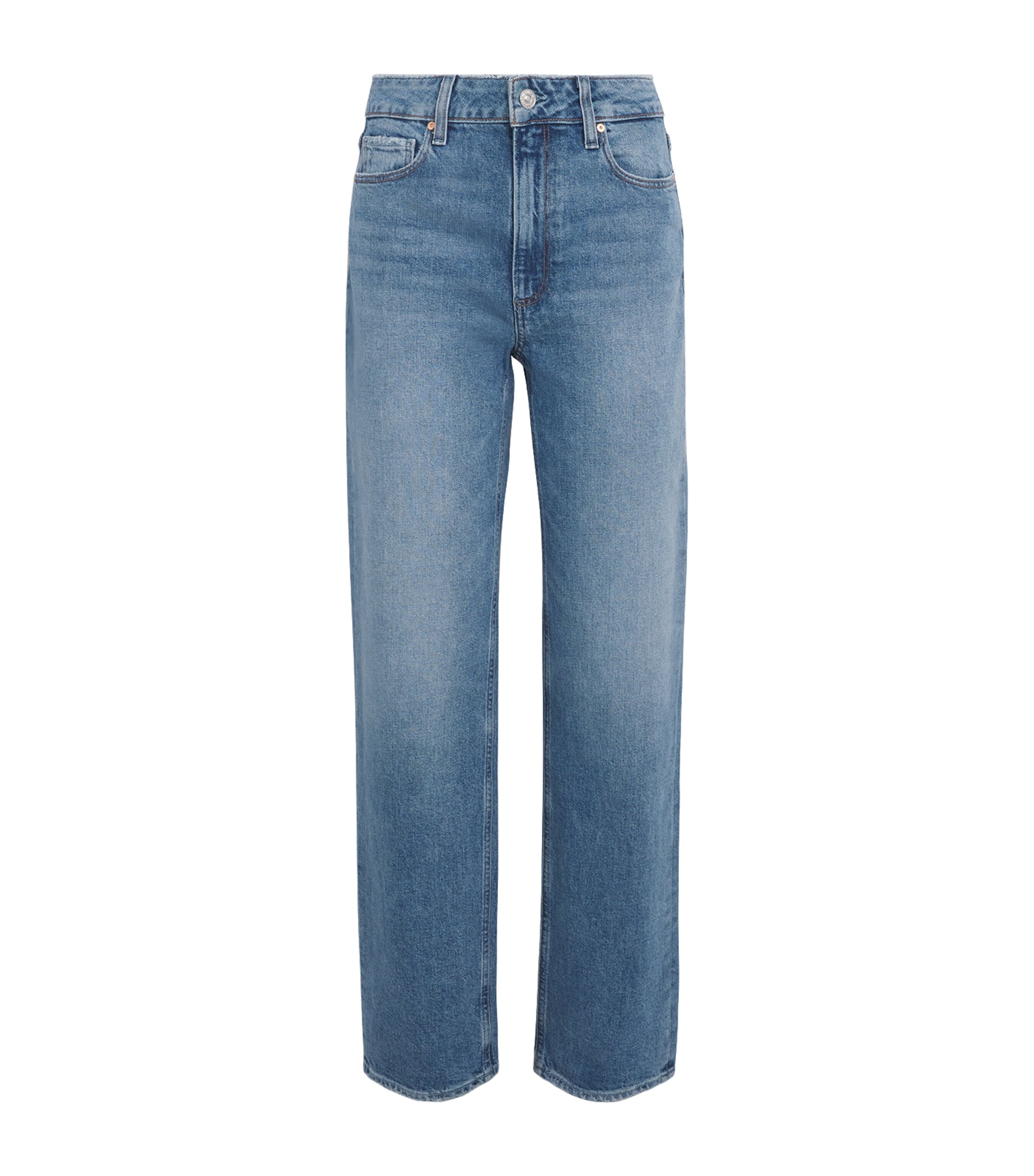 Paige Stevie High-rise Straight Jeans In Black