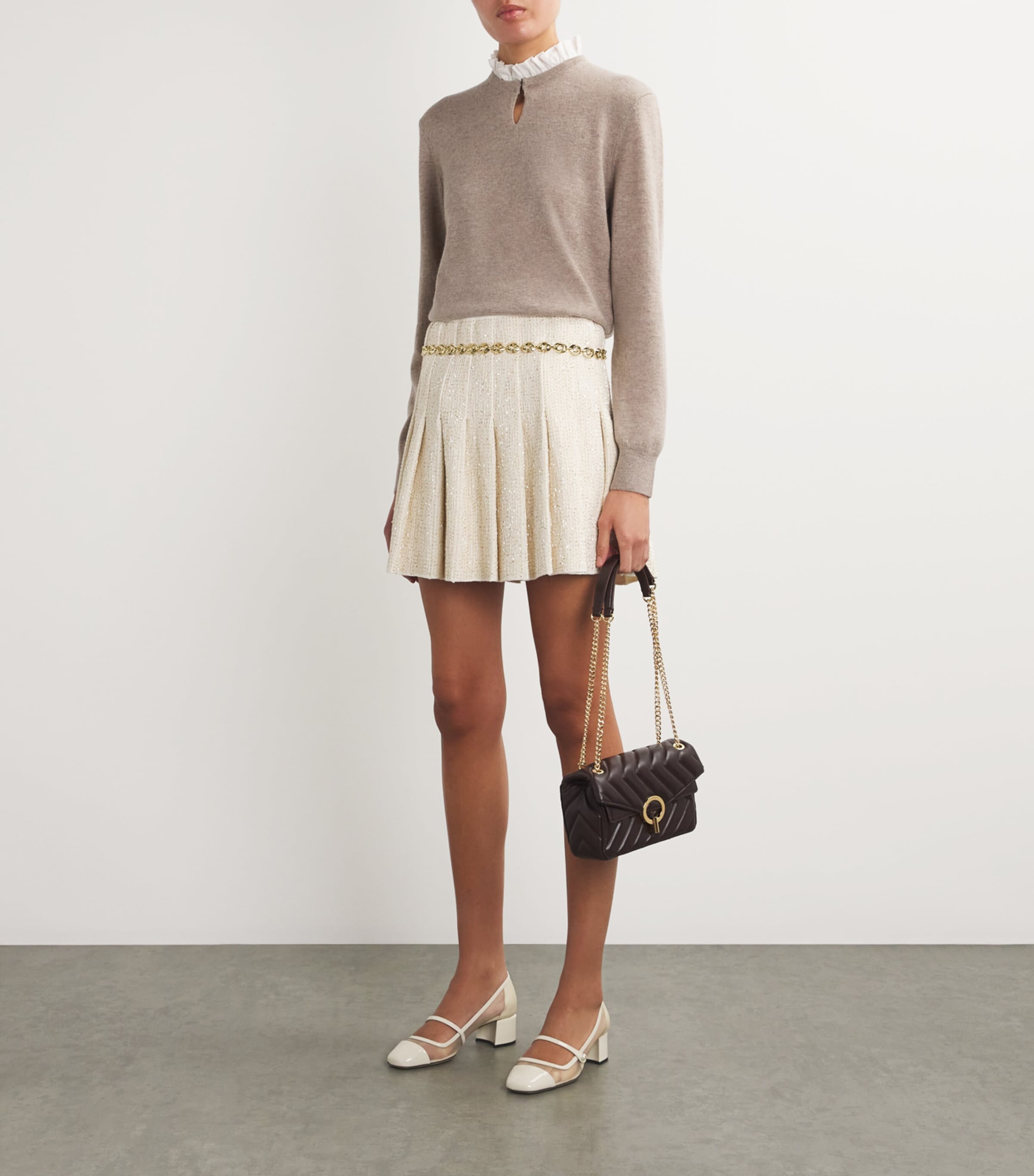 Sandro Paris Monogram Chain Belt Gold Image 3