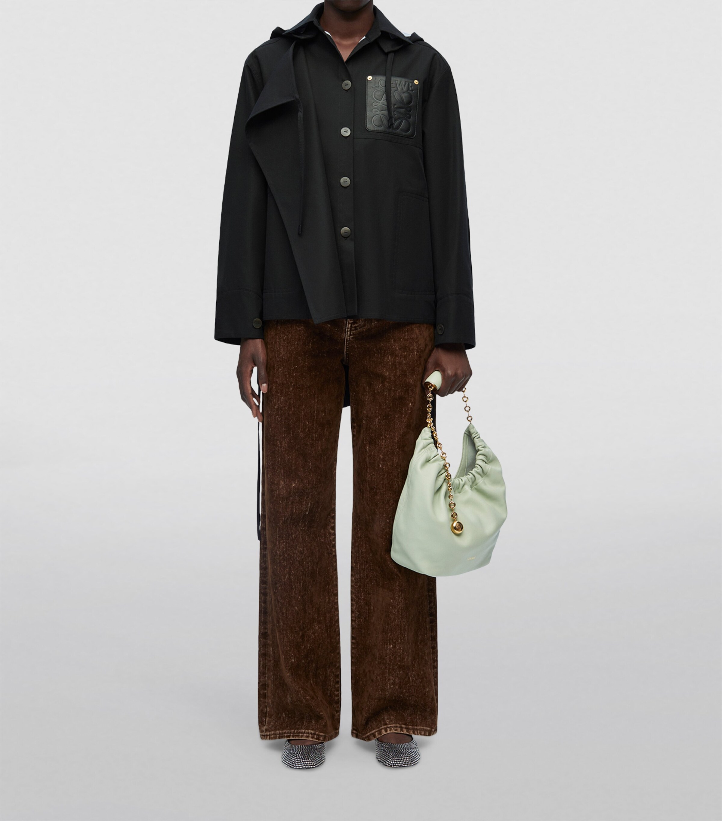 Hooded Parka Jacket BLACK Image 2