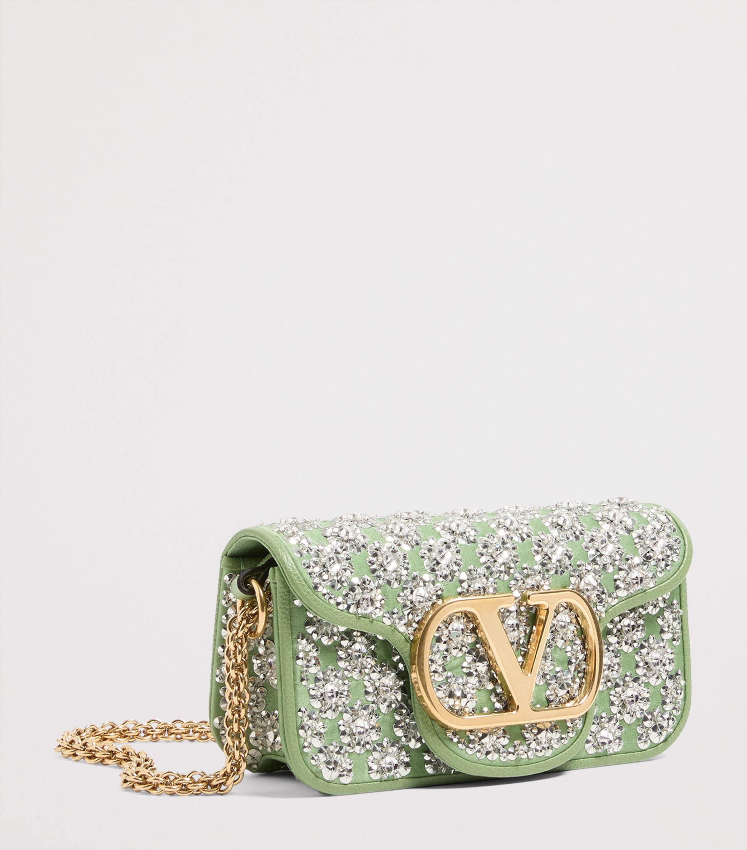 Valentino Garavani Small Embellished Locò Shoulder Bag Image 2