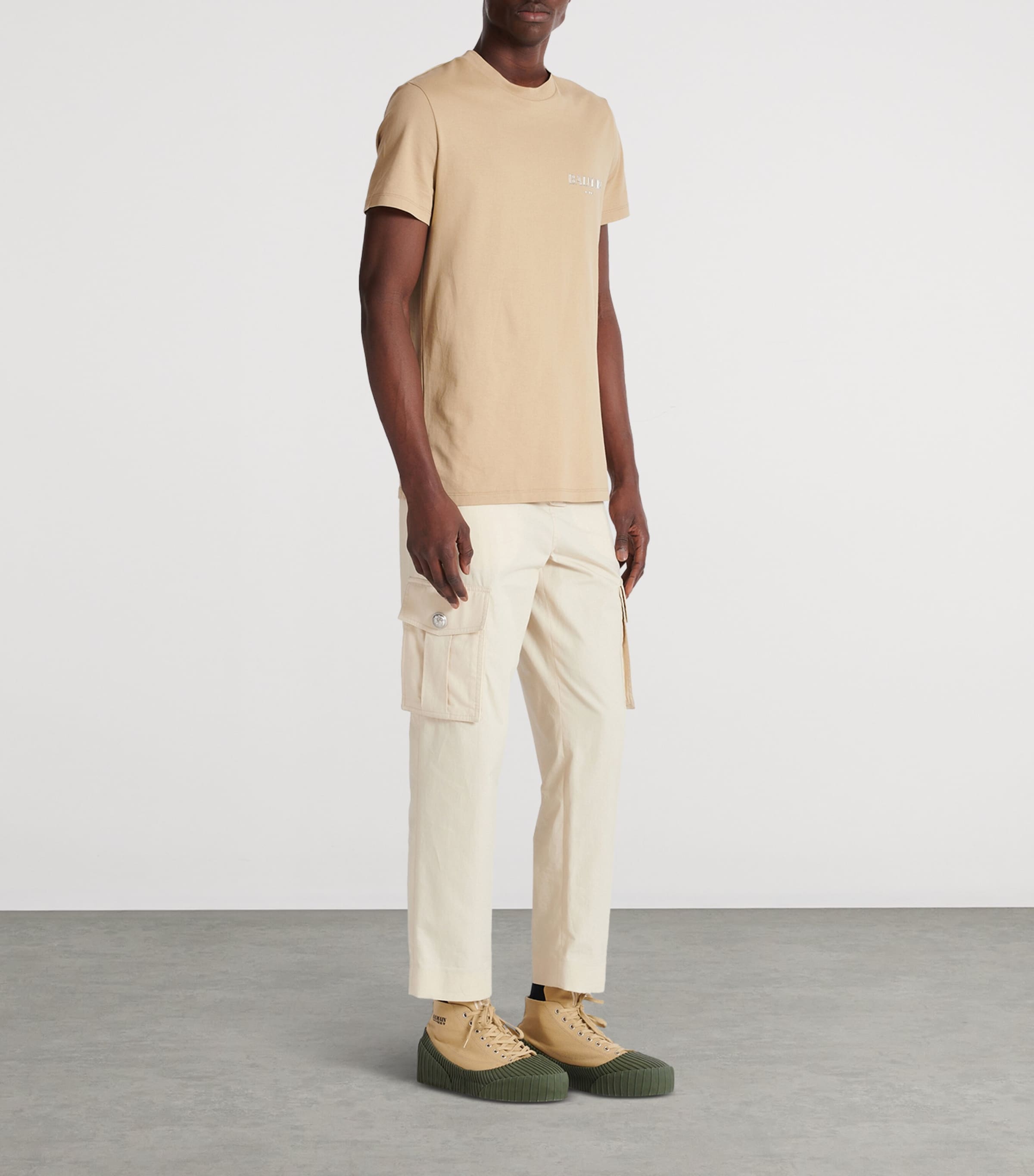 Cotton Vintage Logo T-Shirt WAI CAMEL/ARGENT Image 5